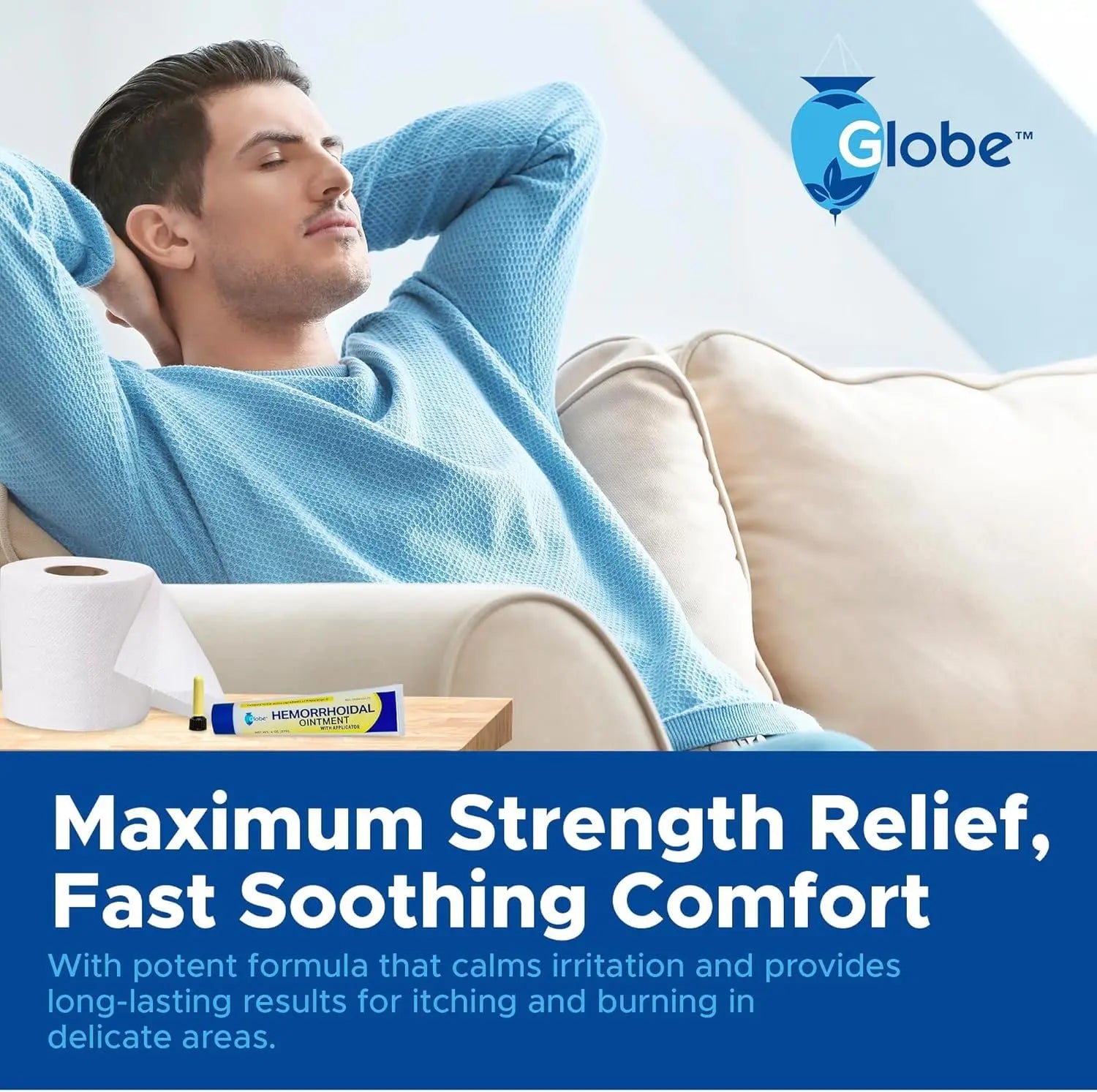 Globe Hemorrhoidal Ointment, Phenylephrine HCl, Petrolatum, Mineral Oil, Relief from Burning, Itching and Discomfort of Hemorrhoids, 2 Ounces (4 Pack) Globe Au supplements