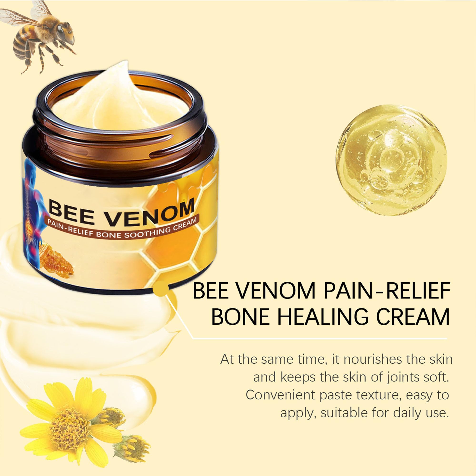 Liwoci Bee Venom Cream-Suitable for Neck, Waist, Back, Hands, Feet and Leg Joint Pain Care Liwoci Au supplements