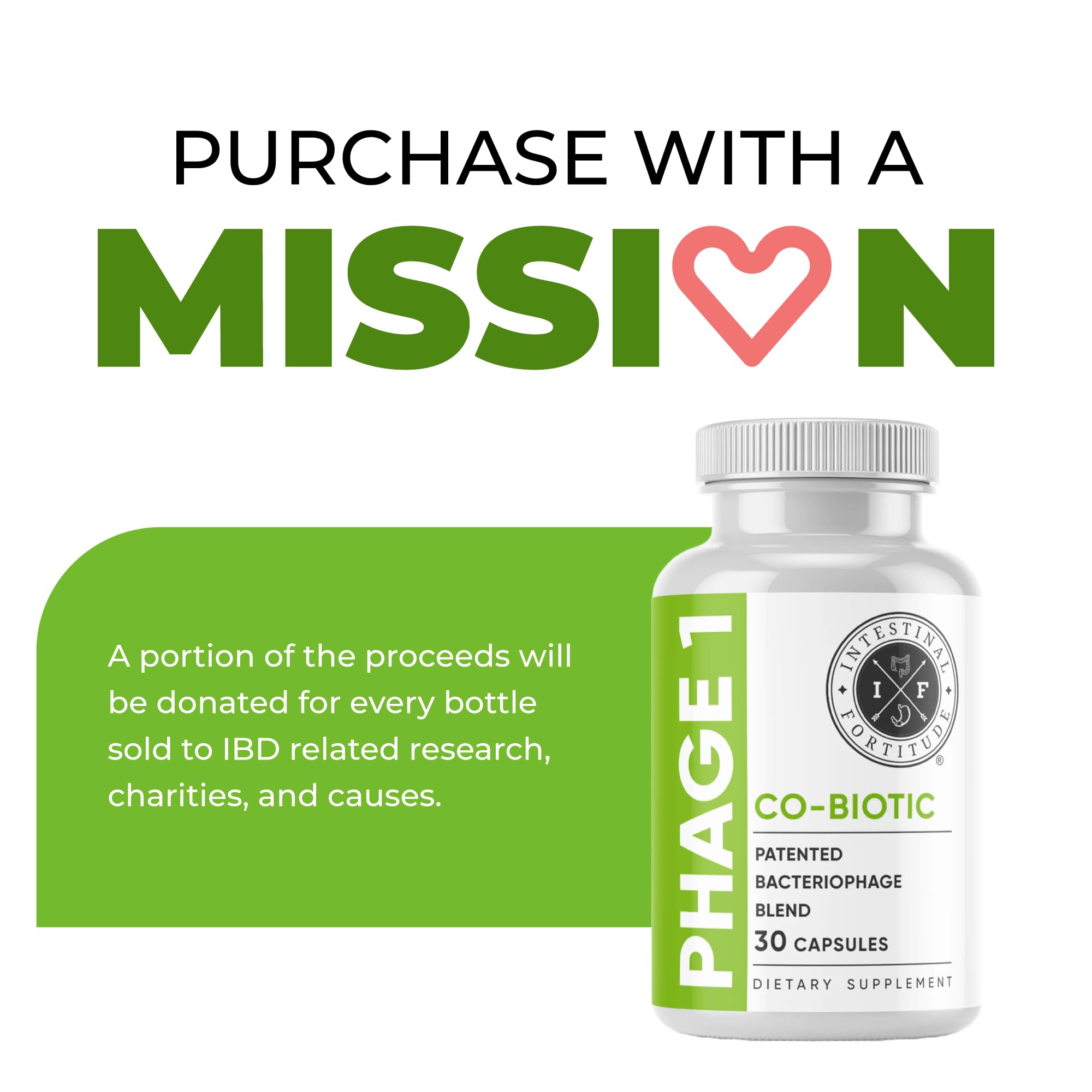Intestinal Fortitude Phage 1 - Ultimate Gut Health Supplement, Total Restore Intestinal Defense, Patented Bacteriophage Blend for Gut Support, Digestive & Immune System Health, Destroy Bad Bacteria Intestinal Fortitude Au supplements