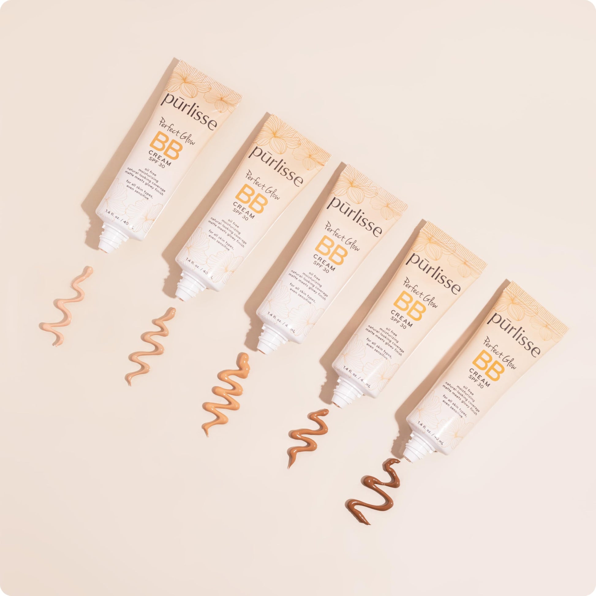 pūrlisse Perfect Glow BB Cream with SPF 30 - Matte Meets Dewy Finish - Enriched with Goji & Hawthorn Berry to Help Improve Skin Texture & Radiance - Medium Golden (1.4 oz) pūrlisse Au supplements