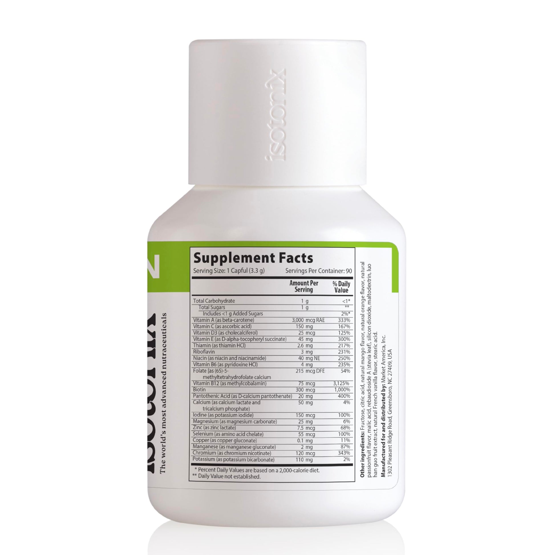 Isotonix Multivitamin Powder Without Iron – Methylated B Vitamins, Antioxidant & Mineral Support – Fast-Mix Isotonic Delivery – Vegetarian, Gluten-Free, Non-GMO – Natural Fruit Flavor – 90 Servings Isotonix Au supplements