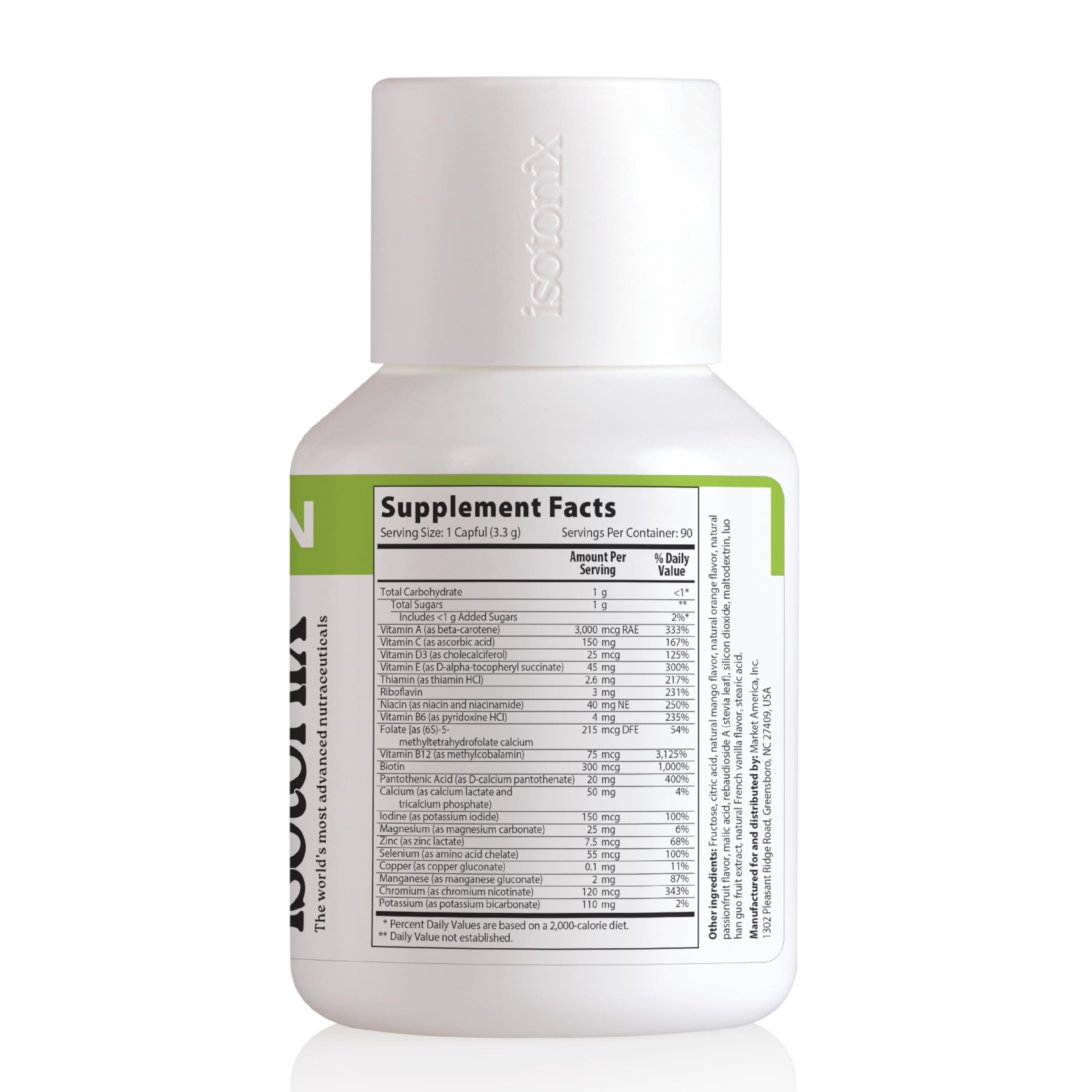 Isotonix Multivitamin Powder Without Iron – Methylated B Vitamins, Antioxidant & Mineral Support – Fast-Mix Isotonic Delivery – Vegetarian, Gluten-Free, Non-GMO – Natural Fruit Flavor – 90 Servings Isotonix Au supplements