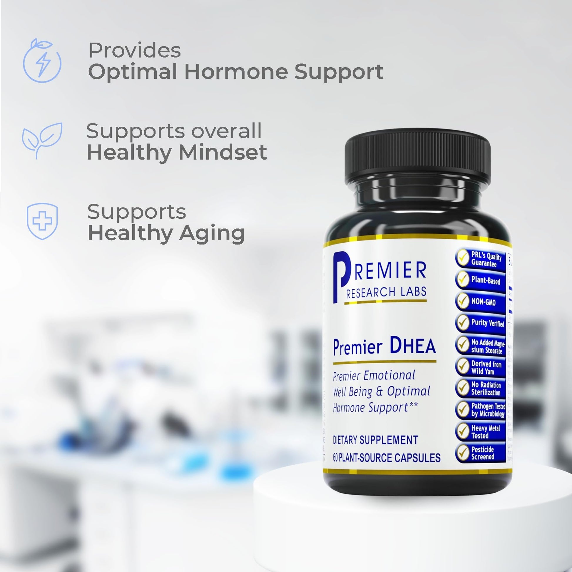 Premier Research Labs Premier DHEA - DHEA Supplement for Women & Men, Pure DHEA 25mg, Hormone Support for Healthy Aging, Wild Yam DHEA, Vegan Friendly - 60 Vegetarian Capsules Premier Research Labs Au supplements