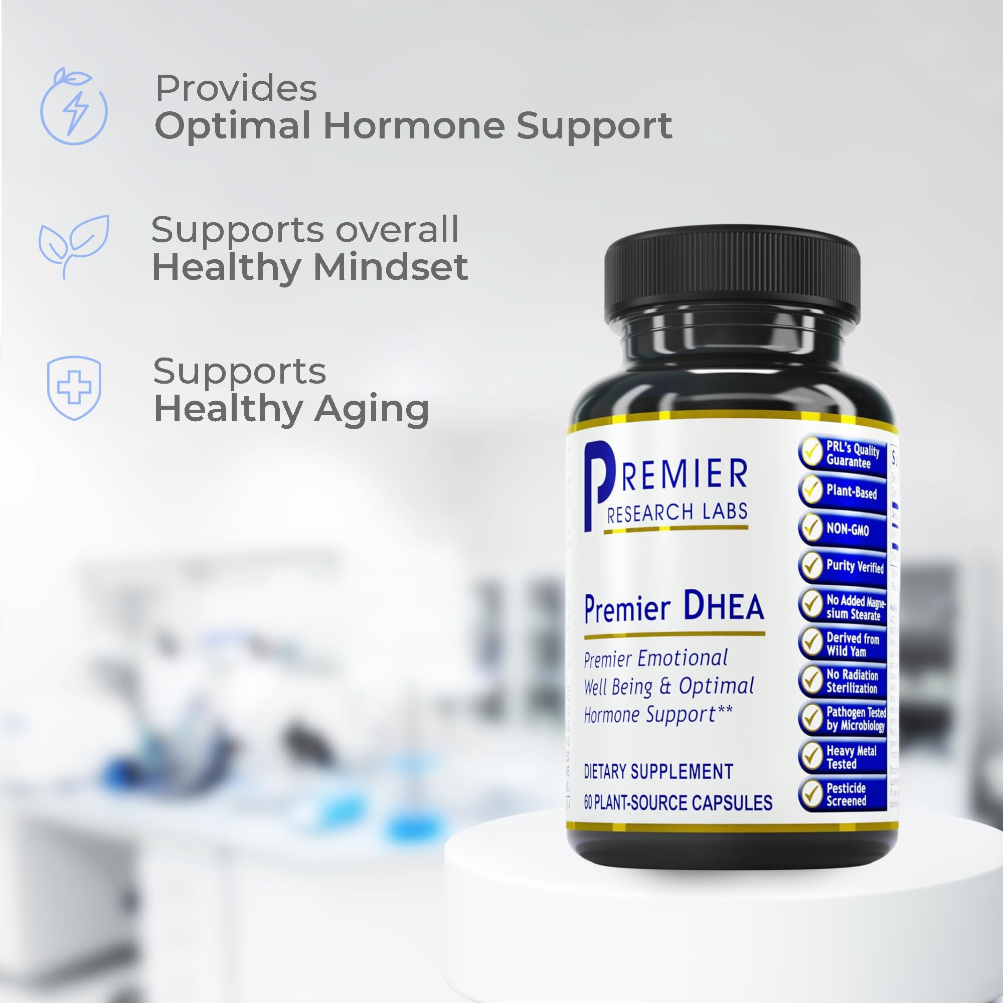 Premier Research Labs Premier DHEA - DHEA Supplement for Women & Men, Pure DHEA 25mg, Hormone Support for Healthy Aging, Wild Yam DHEA, Vegan Friendly - 60 Vegetarian Capsules Premier Research Labs Au supplements