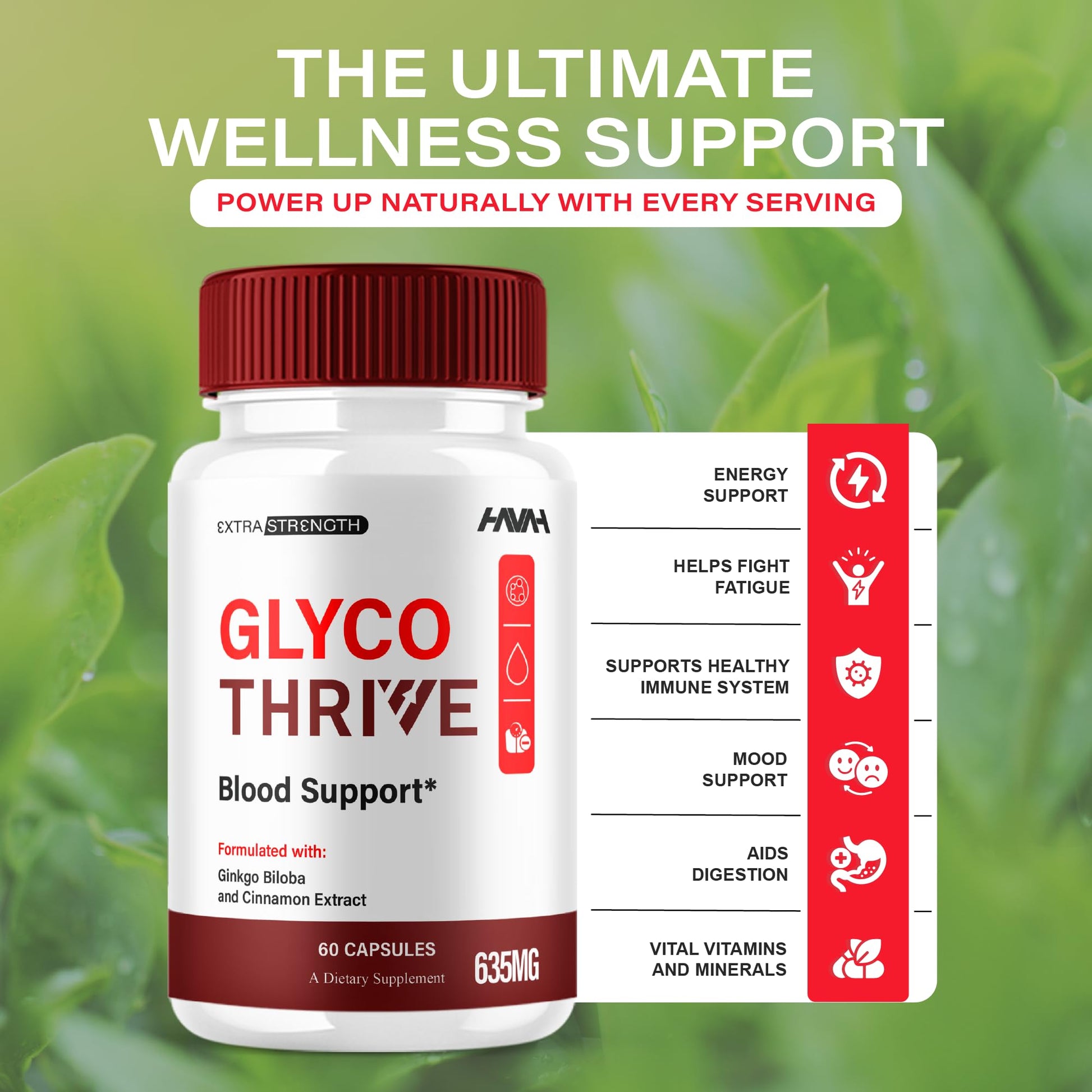 (2 Pack) Glyco Thrive Blood Support GlycoThrive Maximum Strength Capsules, Glyco Thrive Advanced Daily Multivitamin Health and Wellness Supplement, GlycoThrive Health Support Pills (120 Capsules) Havah Au supplements