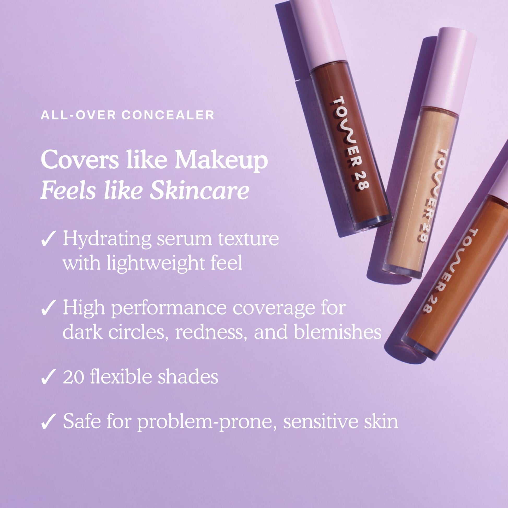 Tower 28 Swipe Serum Concealer - Hydrating Medium-Full Coverage Concealer + Under Eye Brightener - Skin Care Infused Makeup with Hyaluronic Acid + Soothing Centella - 1.0 Fair/Neutral (0.22 oz) Tower 28 Au supplements