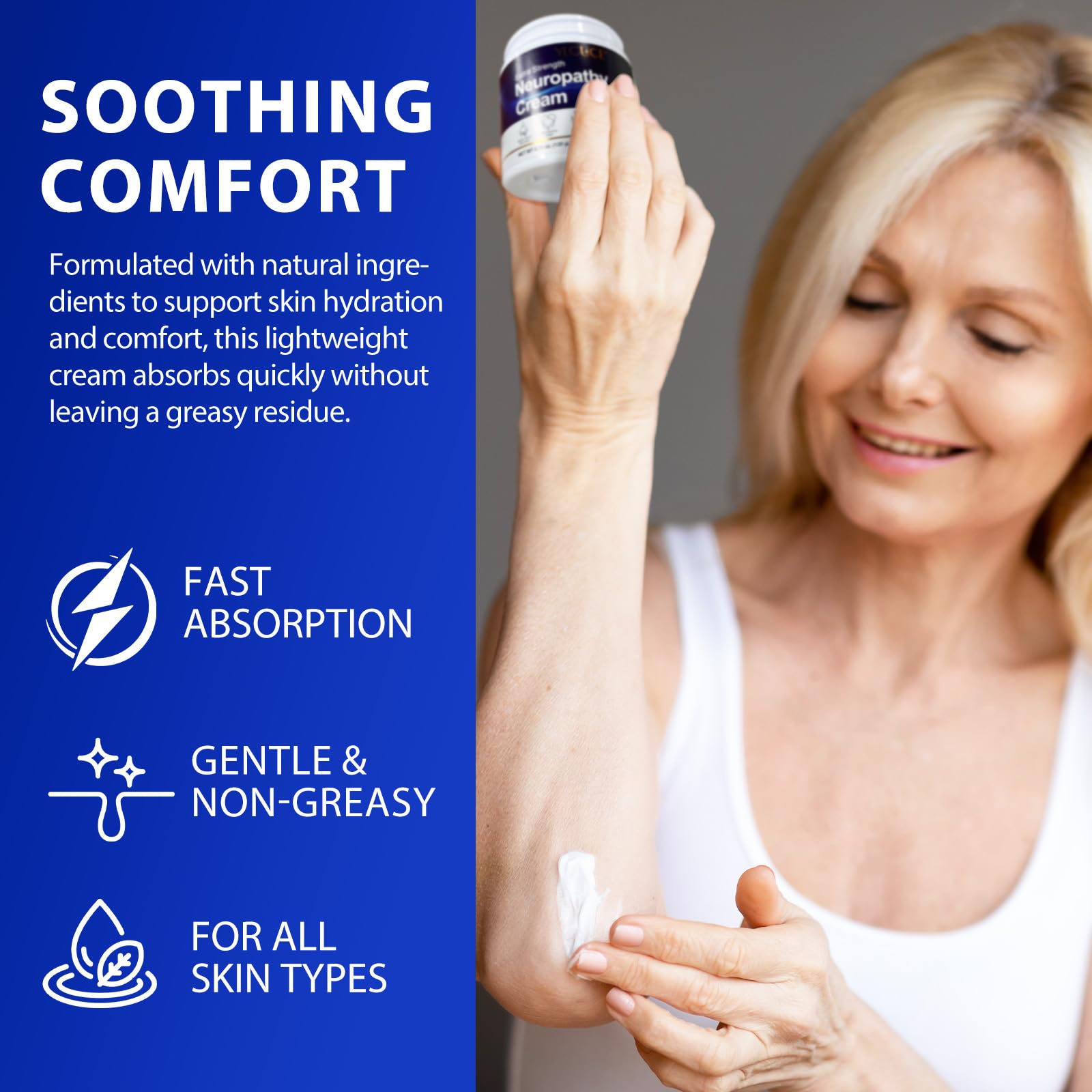 Neuropathy Cream for Feet, Legs & Hands – Lightweight, Plant-Based Formula with Cooling Comfort, 120g CFXYHNOX Au supplements