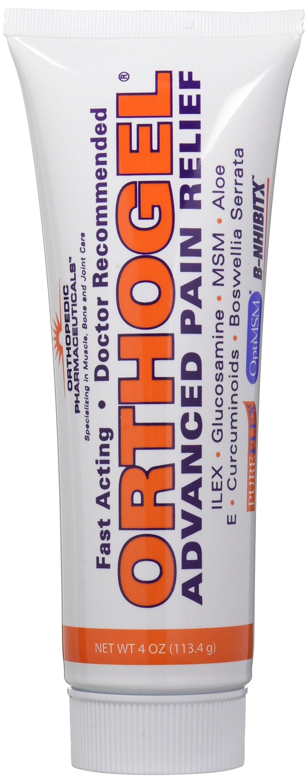 Orthogel Advanced Pain Relief Gel Tube, 4 oz. Orthogel Au supplements