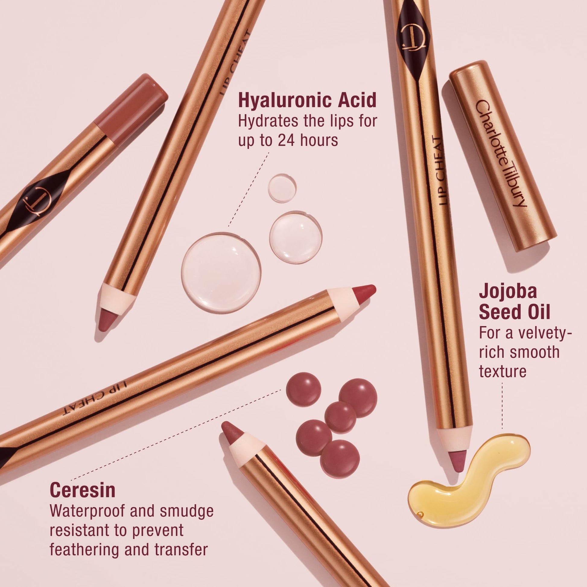 Charlotte Tilbury Lip Cheat Lip Liner Pencil - Gives Lips a Fuller-Looking, Defined Pout - Enriched with Jojoba Oil & Hyaluronic Acid - Waterproof, Smudge-Proof & Transfer-Proof - Foxy Brown Charlotte Tilbury Au supplements