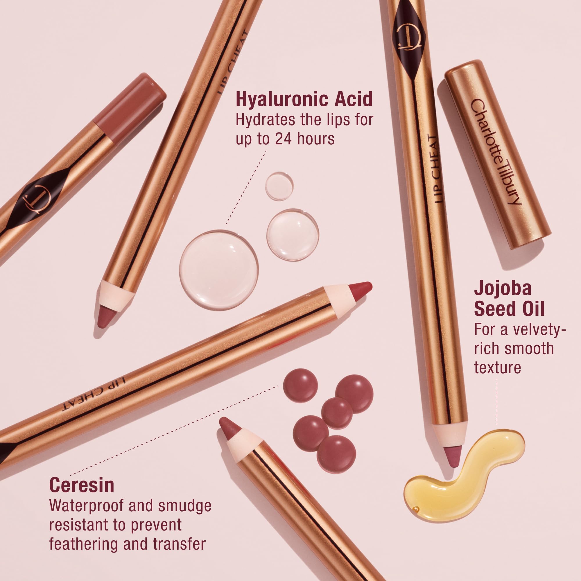 Charlotte Tilbury Lip Cheat Lip Liner Pencil - Gives Lips a Fuller-Looking, Defined Pout - Enriched with Jojoba Oil & Hyaluronic Acid - Waterproof, Smudge-Proof & Transfer-Proof - Foxy Brown Charlotte Tilbury Au supplements