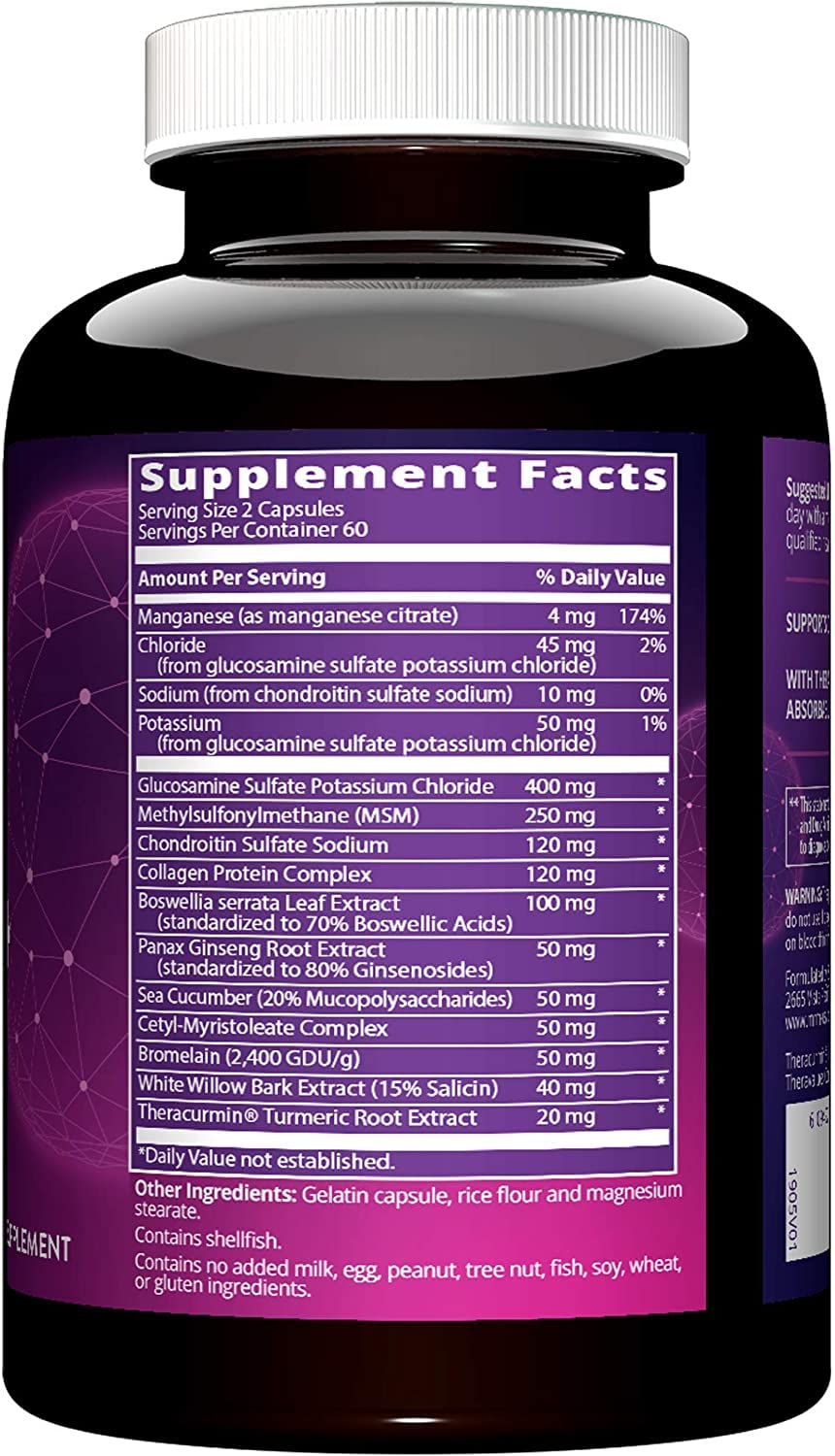 MRM Nutrition Joint Synergy™+ | Joint Health | with Theracurcumin® | Gluten-Free | 120 Capsules MRM Au supplements
