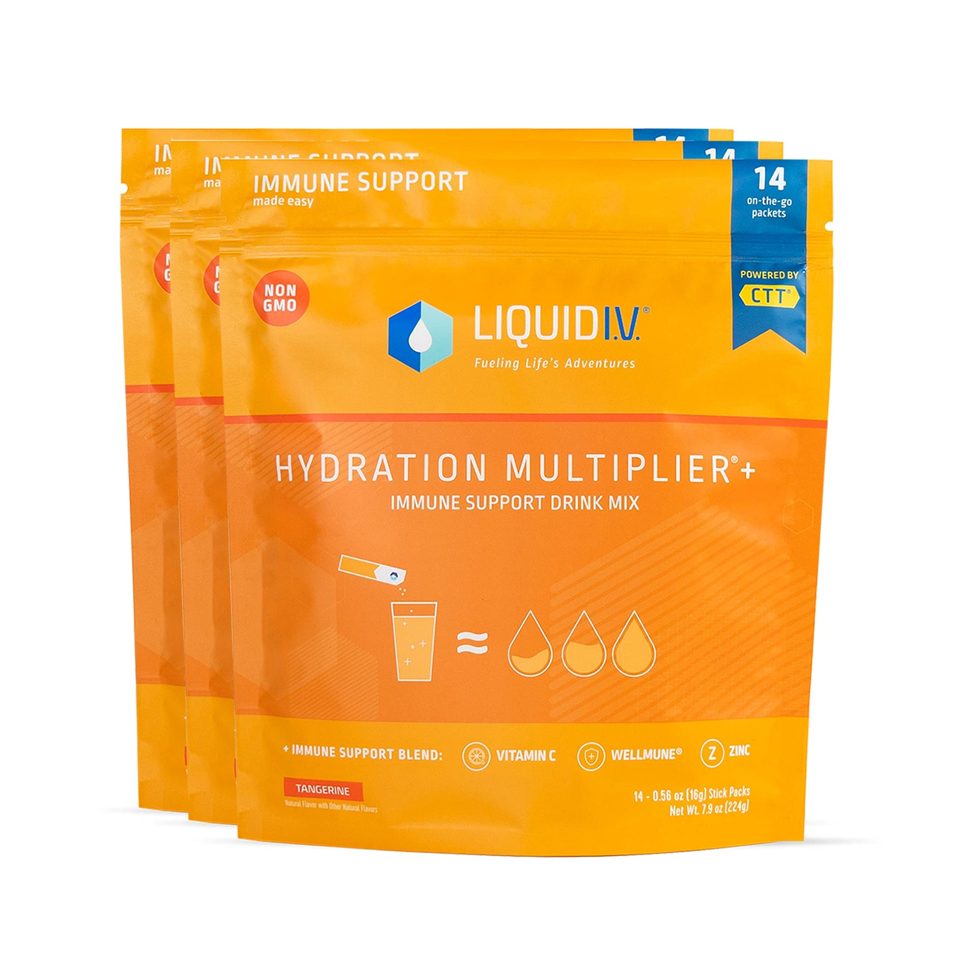 Liquid I.V. Hydration Multiplier + Immune Support - Tangerine - Hydration Powder Liquid I.V. Au supplements