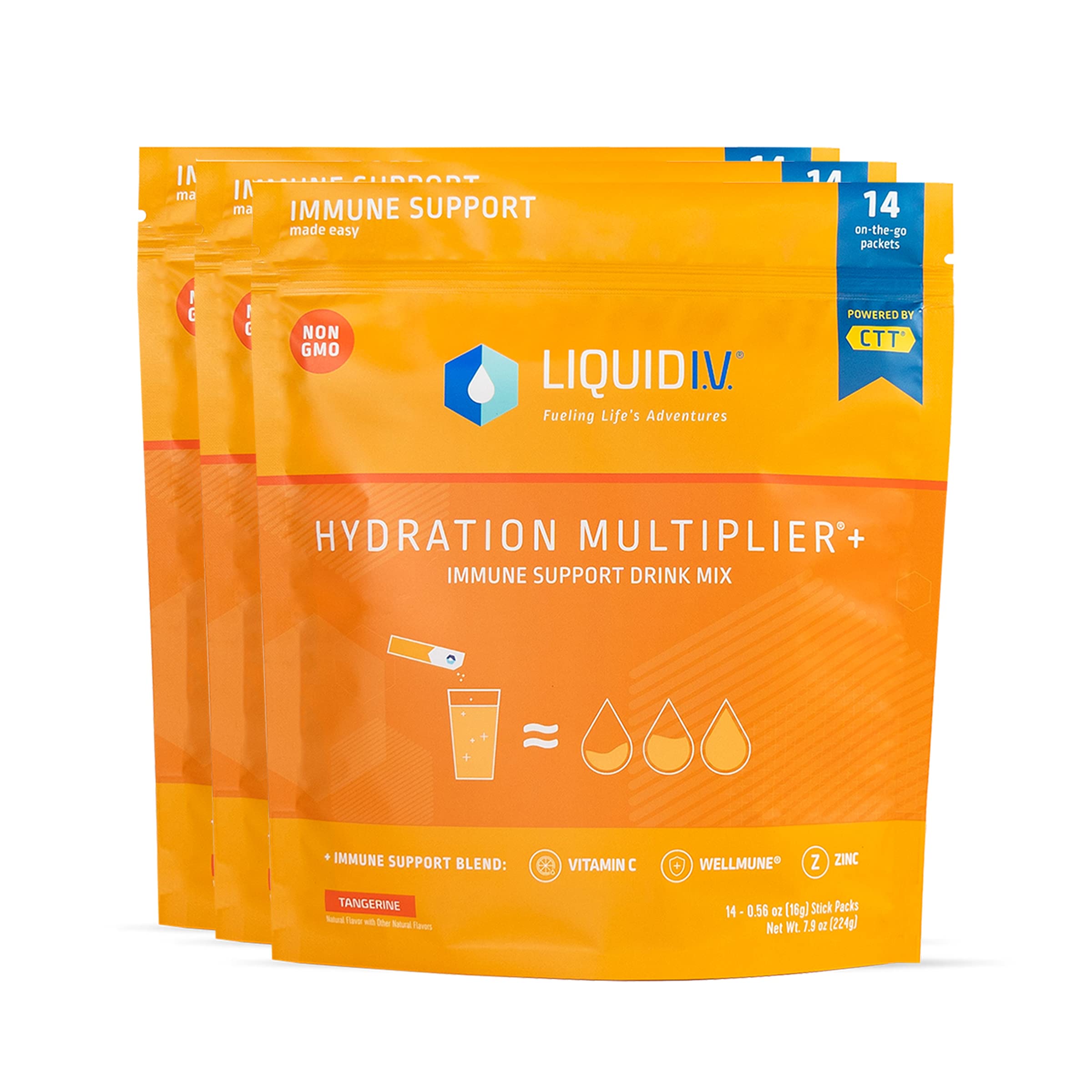 Liquid I.V. Hydration Multiplier + Immune Support - Tangerine - Hydration Powder Liquid I.V. Au supplements