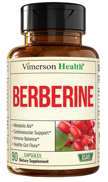 Vimerson Health Berberine Supplement with Third Party Tested Berberine 1800mg - Immune Support Supplement for Cardiovascular, Gastrointestinal Function & Metabolic Aid - Vegan & Non-GMO Vimerson Health Au supplements