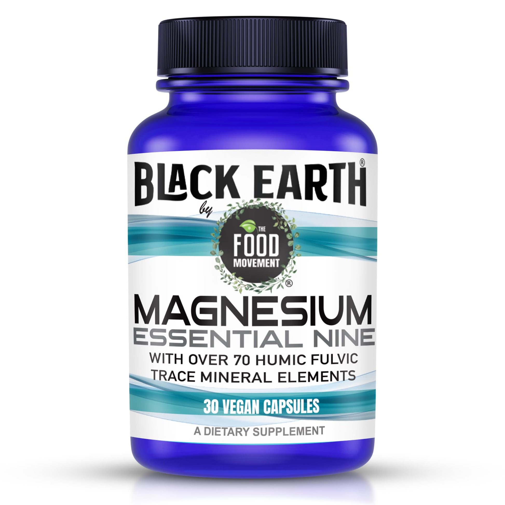 The Food Movement Co. Black Earth Magnesium Essential Nine - Vegan Capsules with Magnesium Glycinate, Citrate, Malate and More - 9 Bioactive Forms for Optimal Health (30 Count) THE FOOD MOVEMENT CO. Au supplements