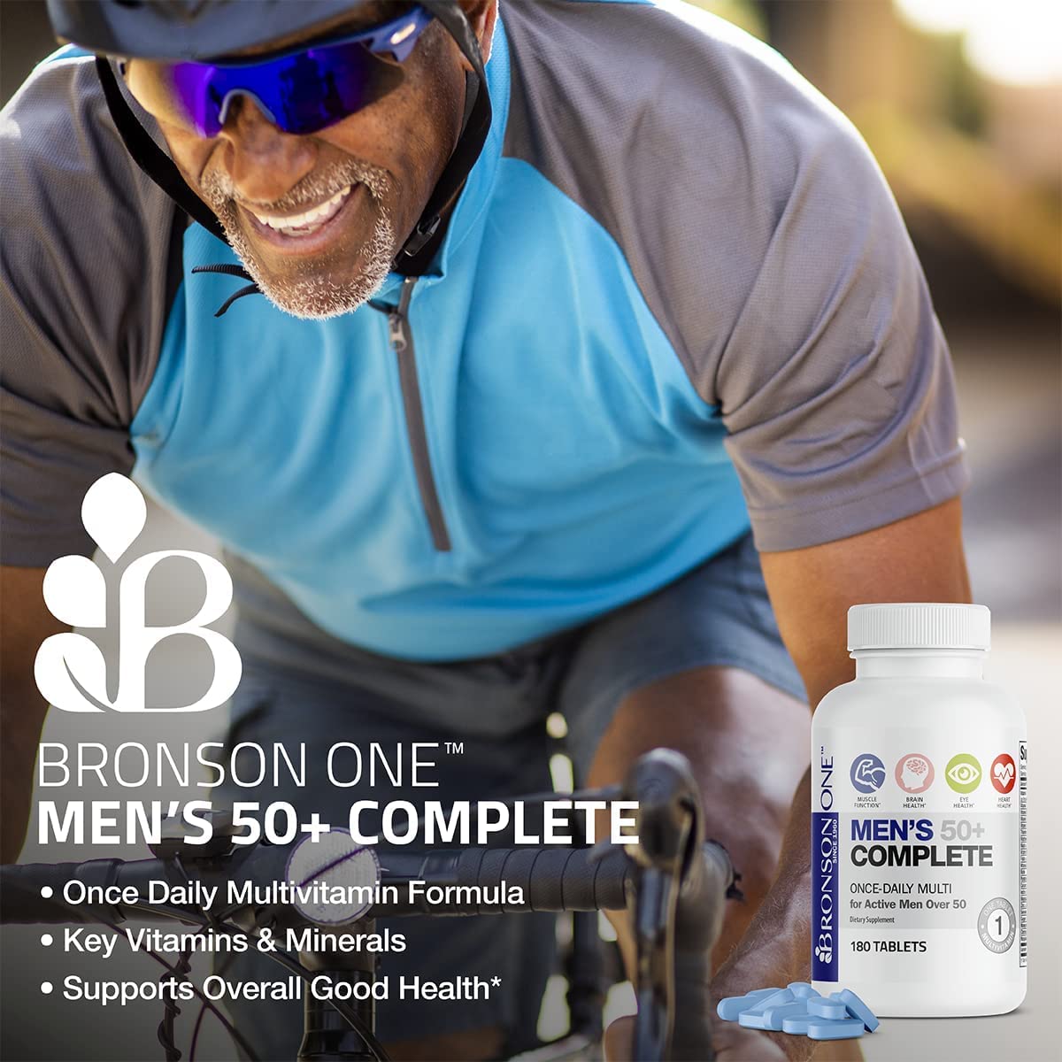 Bronson ONE Daily Mens 50+ Complete Multivitamin Multimineral, 360 Tablets Bronson Au supplements
