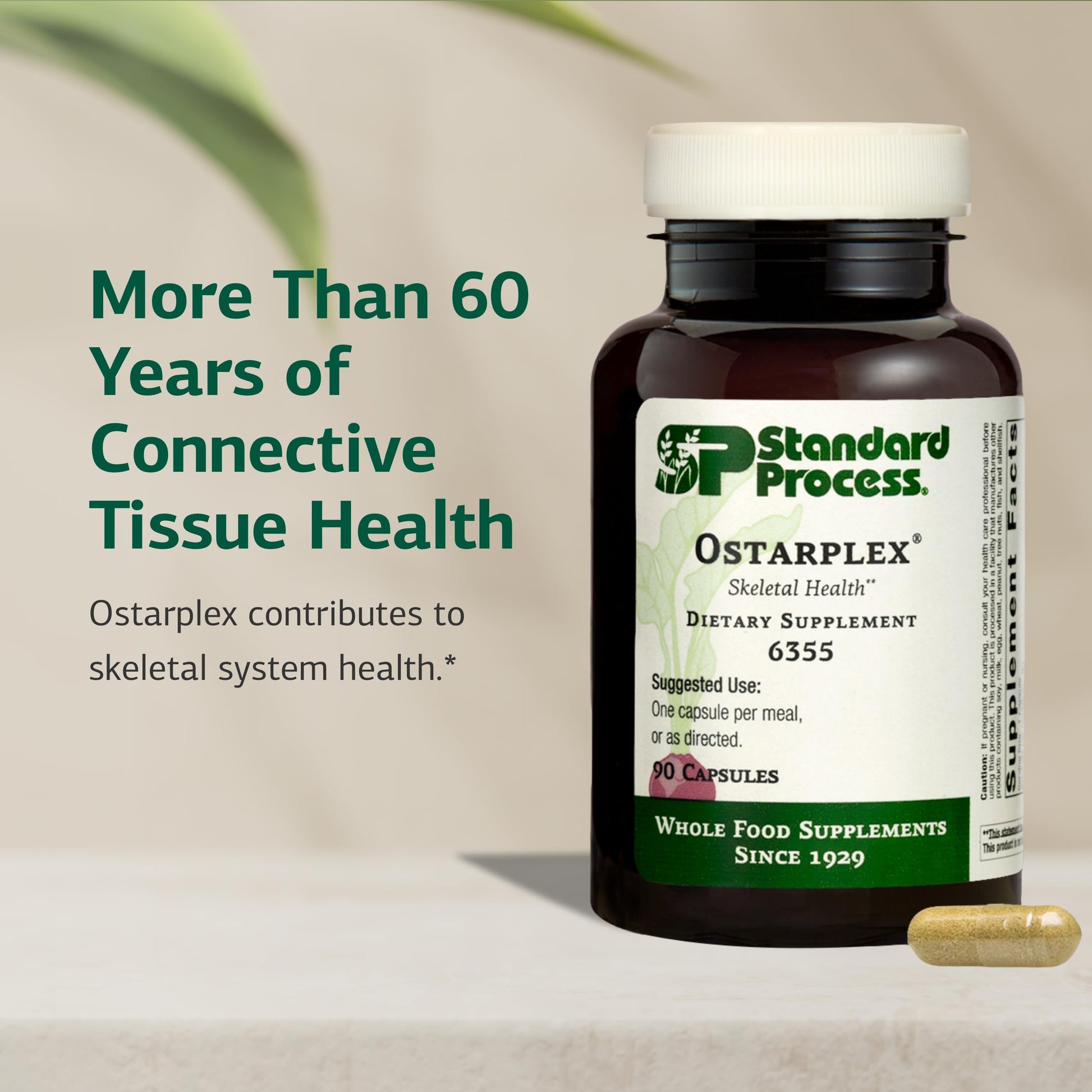 Standard Process Ostarplex - Dietary Supplement for Connective Tissue Health - Aids Liver Health & Function - Contains Vitamin B6 - Non-Dairy - 90 Capsules (90 Servings) Standard Process Inc. Au supplements