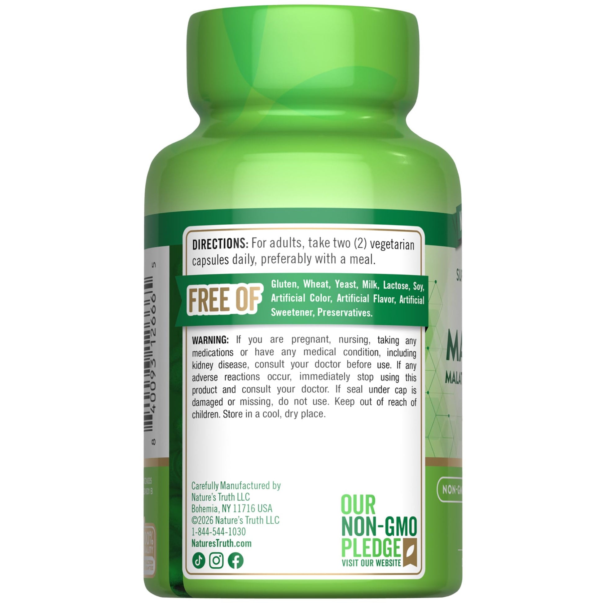 Nature's Truth Triple Magnesium Complex Supplement | 60 Capsules | Glycinate, Citrate & Malate | with D3 & Zinc | Vegetarian, Non-GMO, & Gluten Free Nature's Truth Au supplements