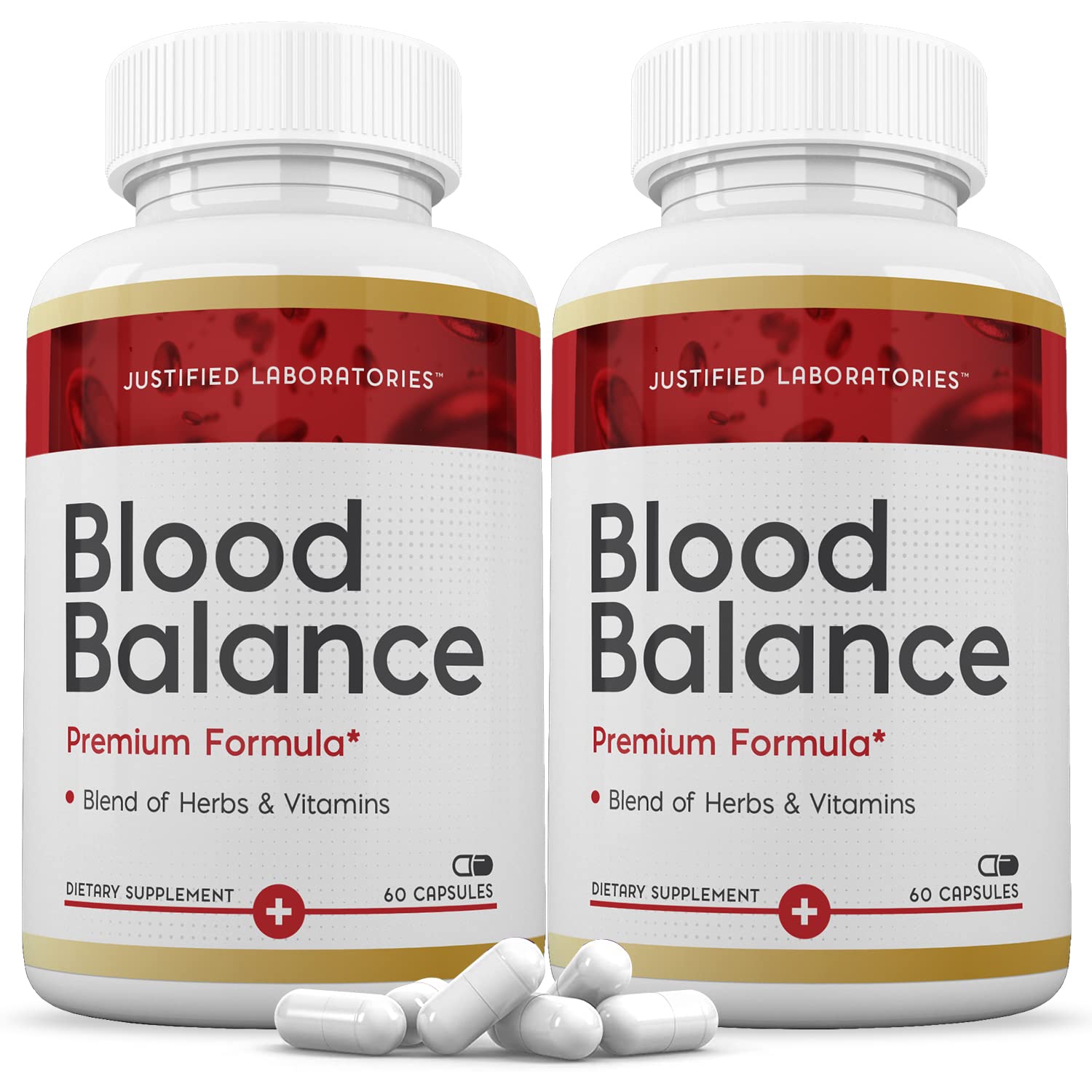 (2 Pack) Blood Balance Advanced Formula 688MG Supplement Pills 120 Capsules Justified Laboratories Au supplements