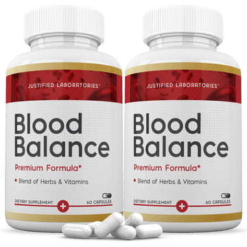 (2 Pack) Blood Balance Advanced Formula 688MG Supplement Pills 120 Capsules Justified Laboratories Au supplements