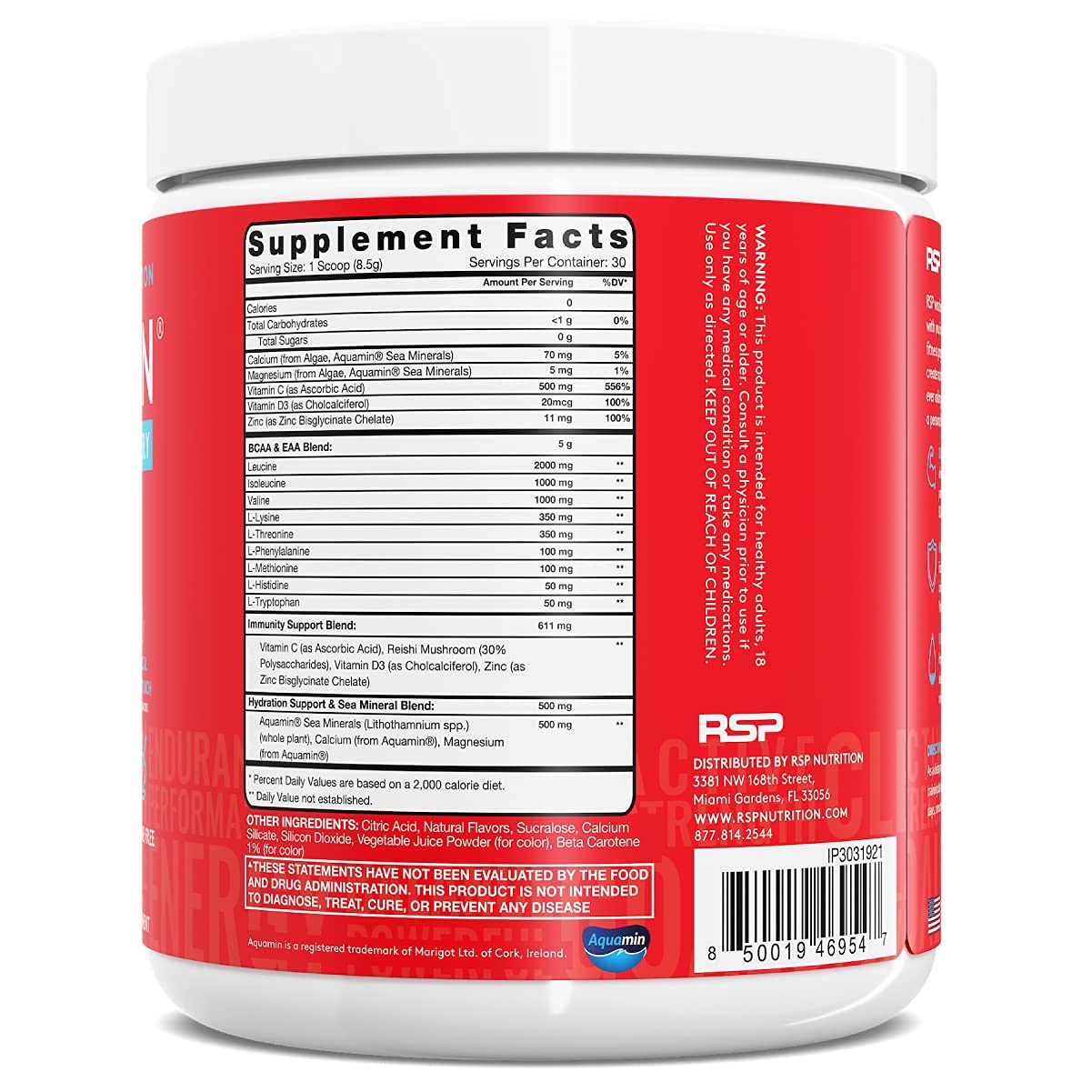 RSP NUTRITION AminoLean Pre Workout Energy (Blue Raspberry 30 Servings) RSP NUTRITION Au supplements