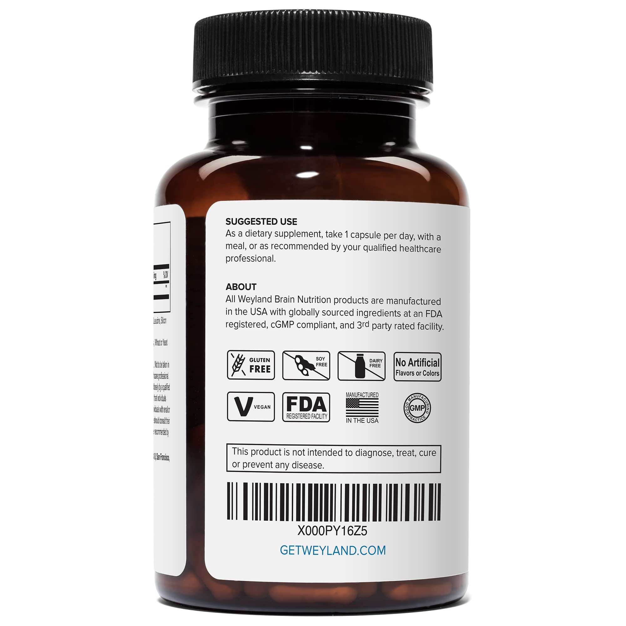 Lithium Orotate - 5mg of Elemental Lithium per Vegetarian Capsule Weyland Brain Nutrition Au supplements