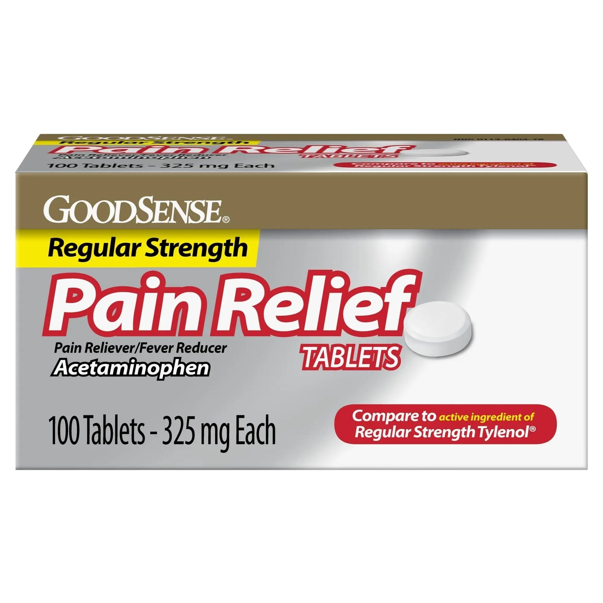 Pain Relief, Acetaminophen Tablets 325 mg, Regular Strength, Pain Reliever and Fever Reducer GoodSense Au supplements