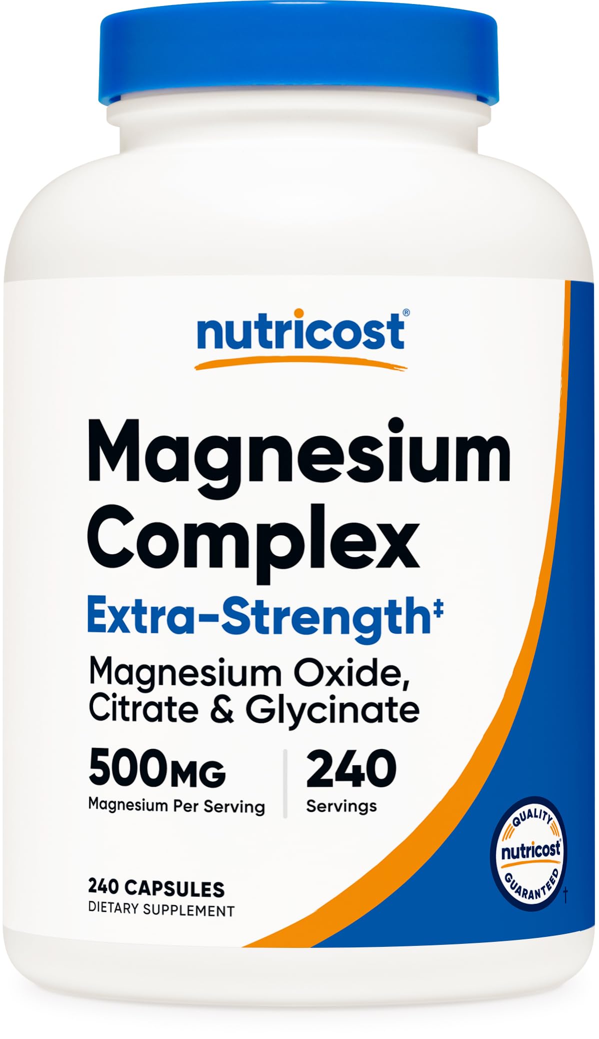 Nutricost Magnesium Complex 500mg, 240 Capsules - Magnesium Oxide, Citrate, and Glycinate - Gluten Free and Non-GMO Nutricost Au supplements