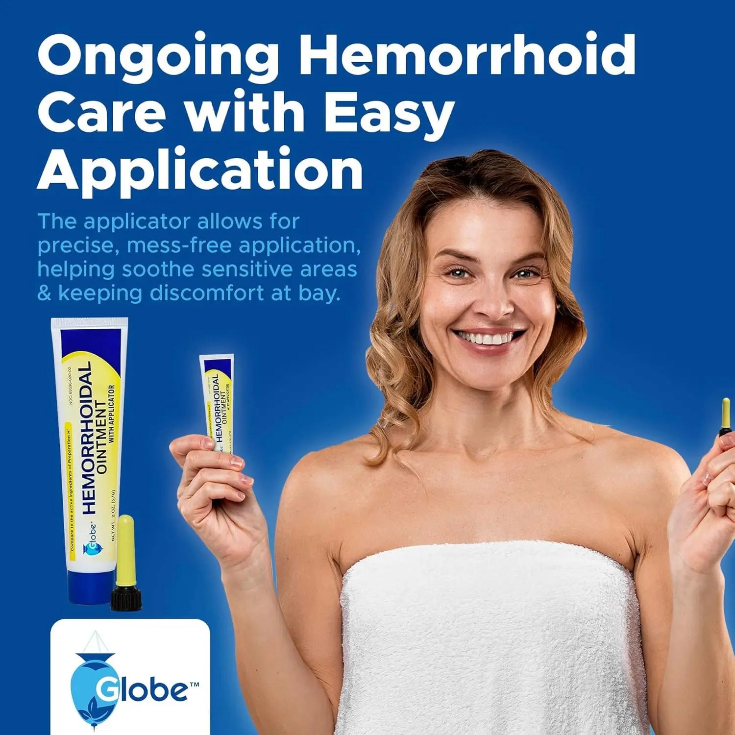 Globe Hemorrhoidal Ointment, Phenylephrine HCl, Petrolatum, Mineral Oil, Relief from Burning, Itching and Discomfort of Hemorrhoids, 2 Ounces (4 Pack) Globe Au supplements