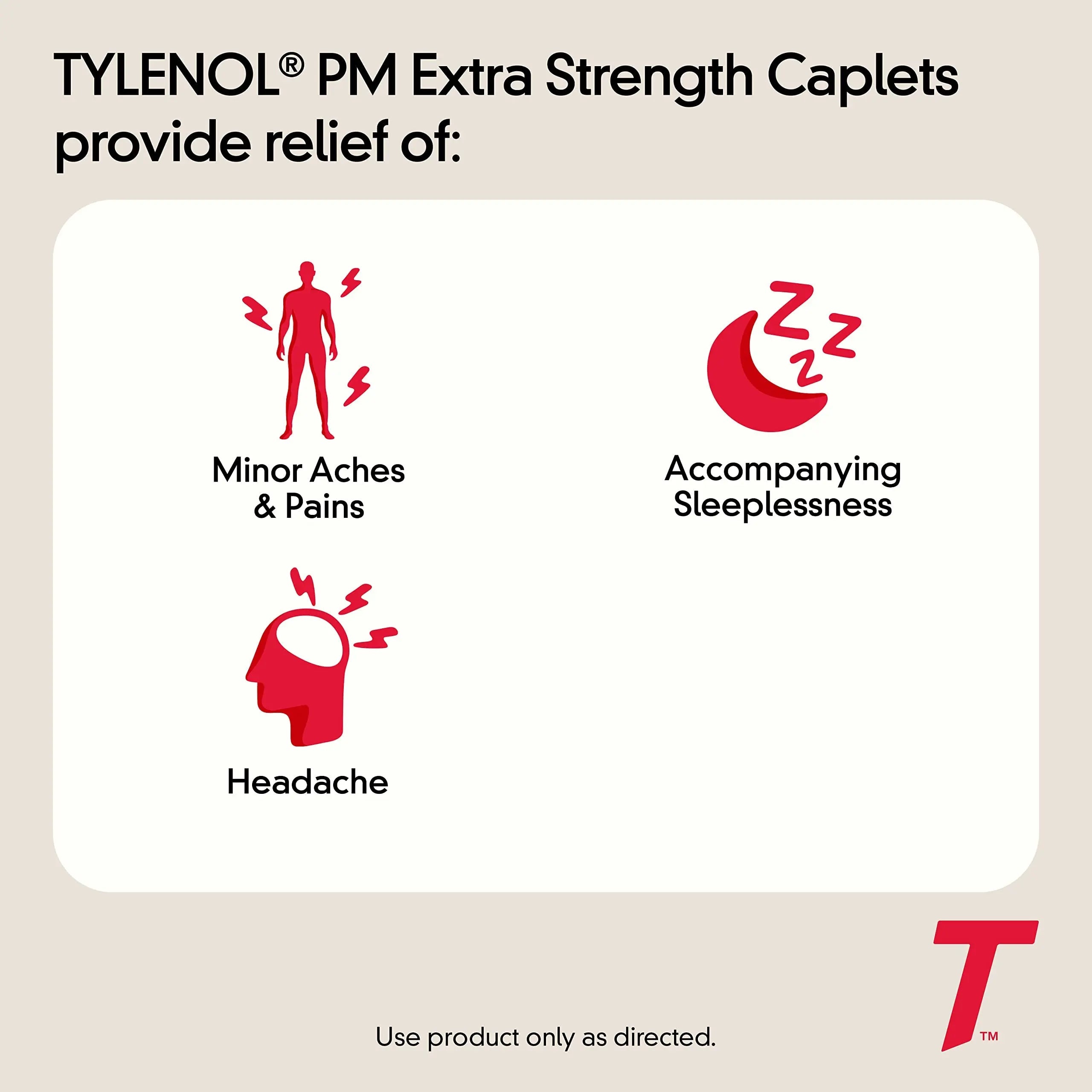 Tylenol PM Extra Strength Nighttime Pain Reliever & Sleep Aid Caplets, 500 mg Acetaminophen & 25 mg Diphenhydramine HCl, Relief for Nighttime Aches & Pains, Non-Habit Forming, 150 ct Tylenol Au supplements