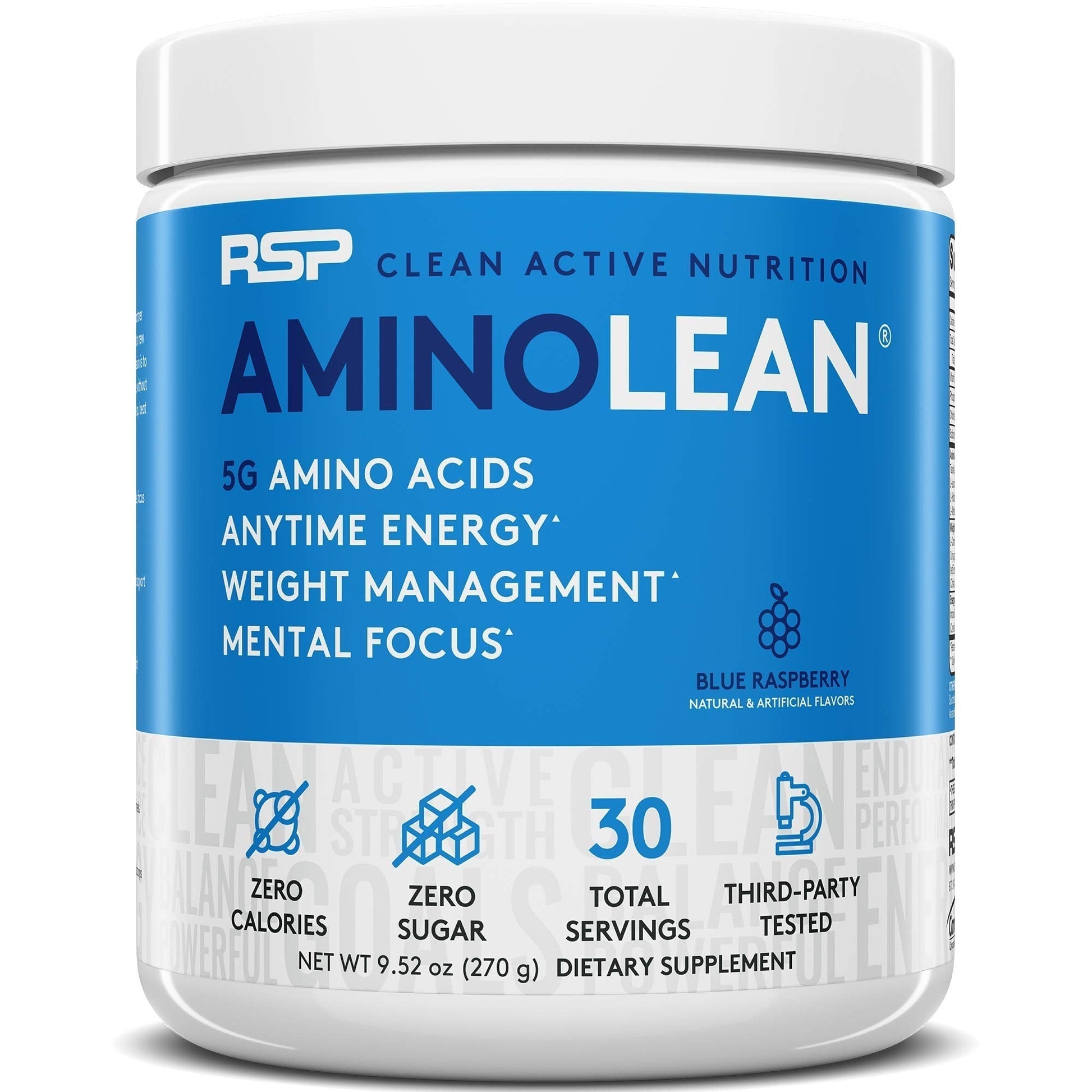 RSP NUTRITION AminoLean Pre Workout Energy (Blue Raspberry 30 Servings) RSP NUTRITION Au supplements