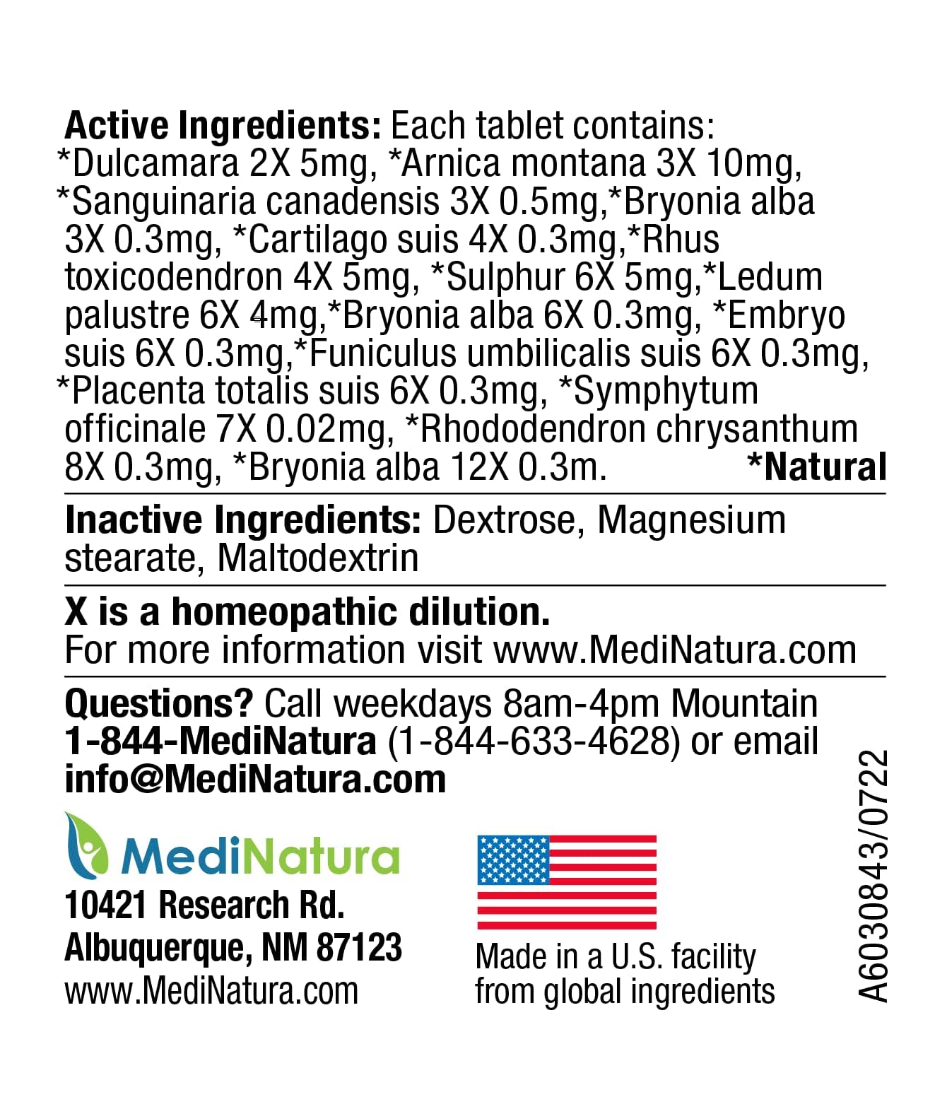 T-Relief Arthritis Arnica +12 Pain Relieving Natural Medicines Help Reduce Soreness Stiffness Aches & Pains in Joints Naturally - 100 Tablets (2 Pack) MediNatura Au supplements
