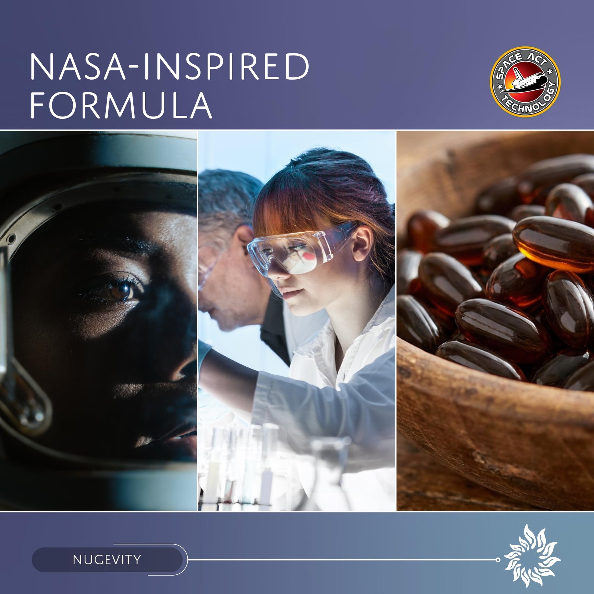 Nugevity OS2 Ocular Support Solution - Patented Eye Vitamins for Macular Health, Dry Eye and Blue Light - Lutein, Zeaxanthin, Omega 3, Astaxanthin and AREDS2 Supplements, Co-Developed by NASA, 90 ct Nugevity Au supplements