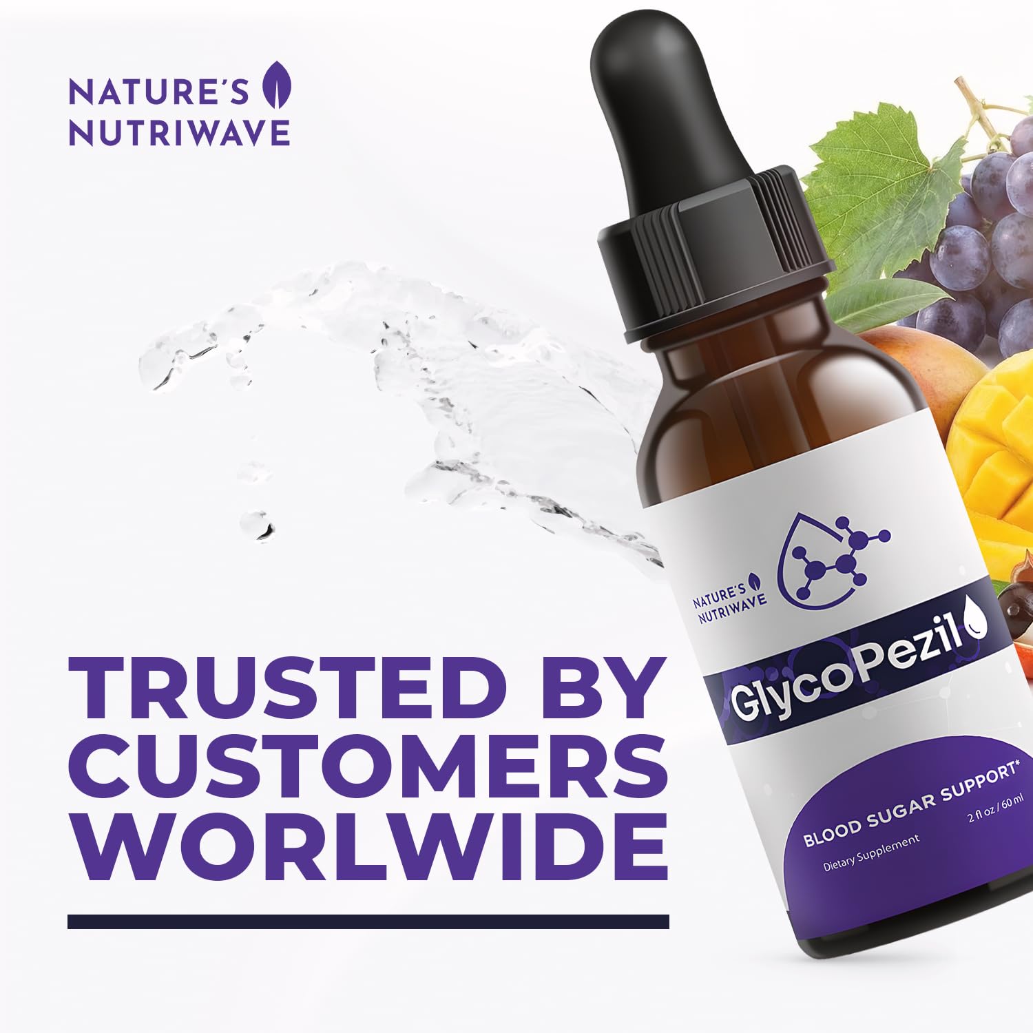 GlycoPezil – Daily Liquid Botanical Supplement with Chromium, Maca Root, Ginseng & Plant Extracts – Clean, Stimulant-Free Formula – GMP-Certifed, Non-GMO, Made in USA - 2 fl oz, 1 Month Supply Nature’s NutriWave Au supplements