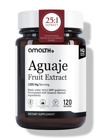 Amalth Aguaje Curves Capsule for Women 1000 mg- Extra Strength from Peru Natural Supplements- 120 Capsules Non- GMO Premium Quality Pills AMALTH Au supplements