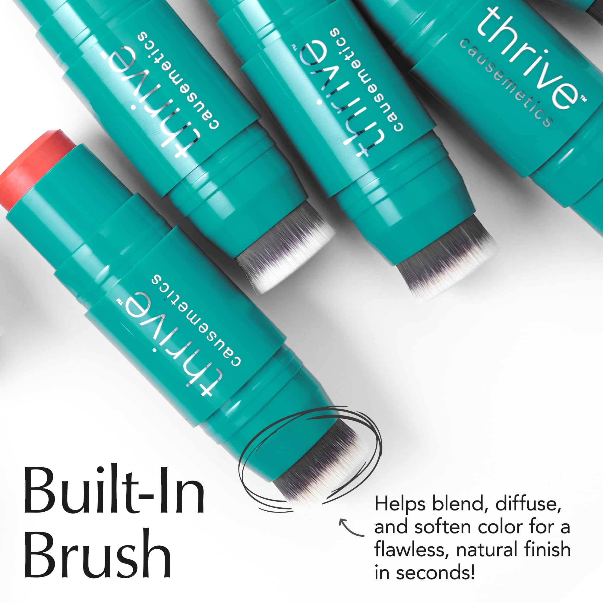 Thrive Causemetics Triple Threat Color Stick: Cream Blush Stick with Vitamin E, Evening Primrose Oil, Waterproof Smudge Proof Face Makeup Formula, Kaisa (Dusty Rose Matte) Thrive Causemetics Au supplements