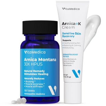 VitaMedica Arnica Montana Tablets & Arnica Cream Bundle - 150 Rapid Dissolve Tablets + 0.5 oz Vitamin K Topical Cream VitaMedica Au supplements