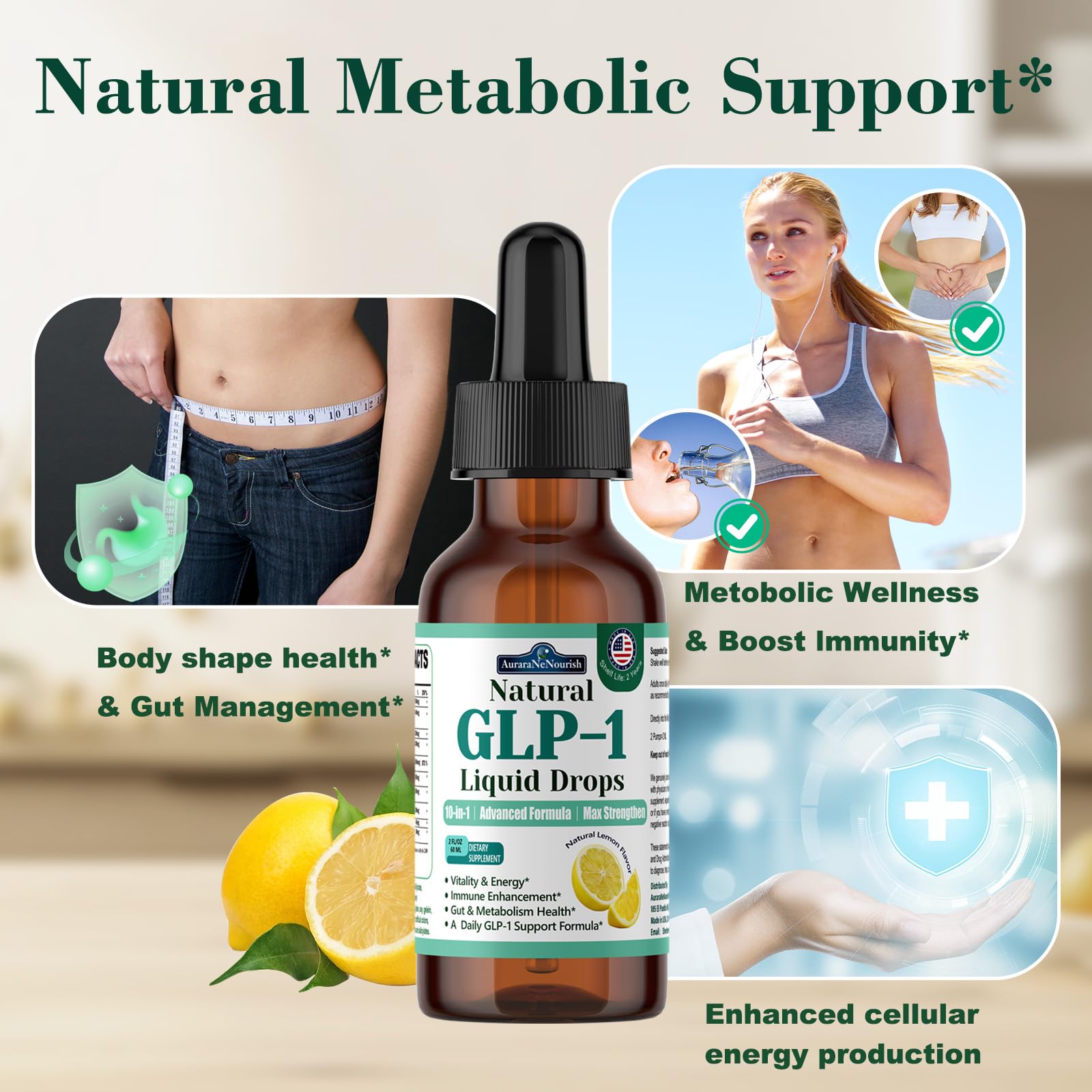 Berberine Supplement for Women and Men, 10-in-1 Formula w. Ceylon Cinnamon, Prebiotic Fiber & Green Tea Extract | Supports Metabolic Wellness, Gut & Digestive Health | Vegan, Gluten-Free AuraraNeNourish Au supplements