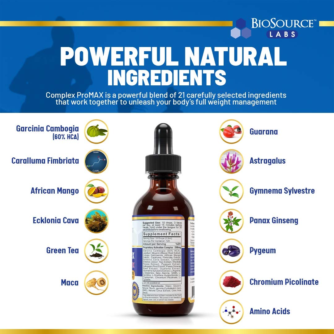 BioSource Labs Complex ProMAX Premium Diet Drops (1 x 2 oz Bottle) BioSource Labs Au supplements