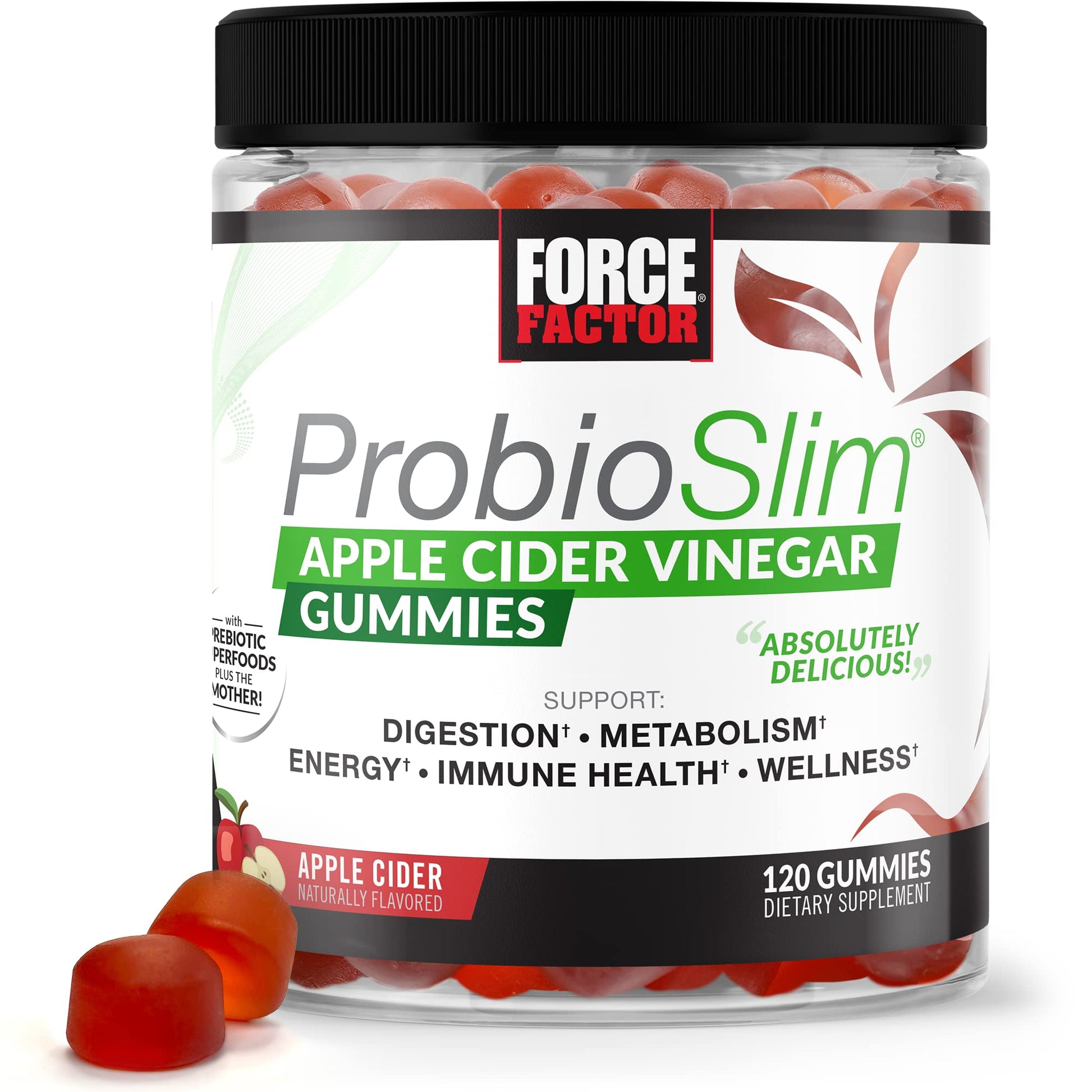 Force Factor ProbioSlim Apple Cider Vinegar Gummies with Organic, LactoSpore Probiotics Force Factor Au supplements