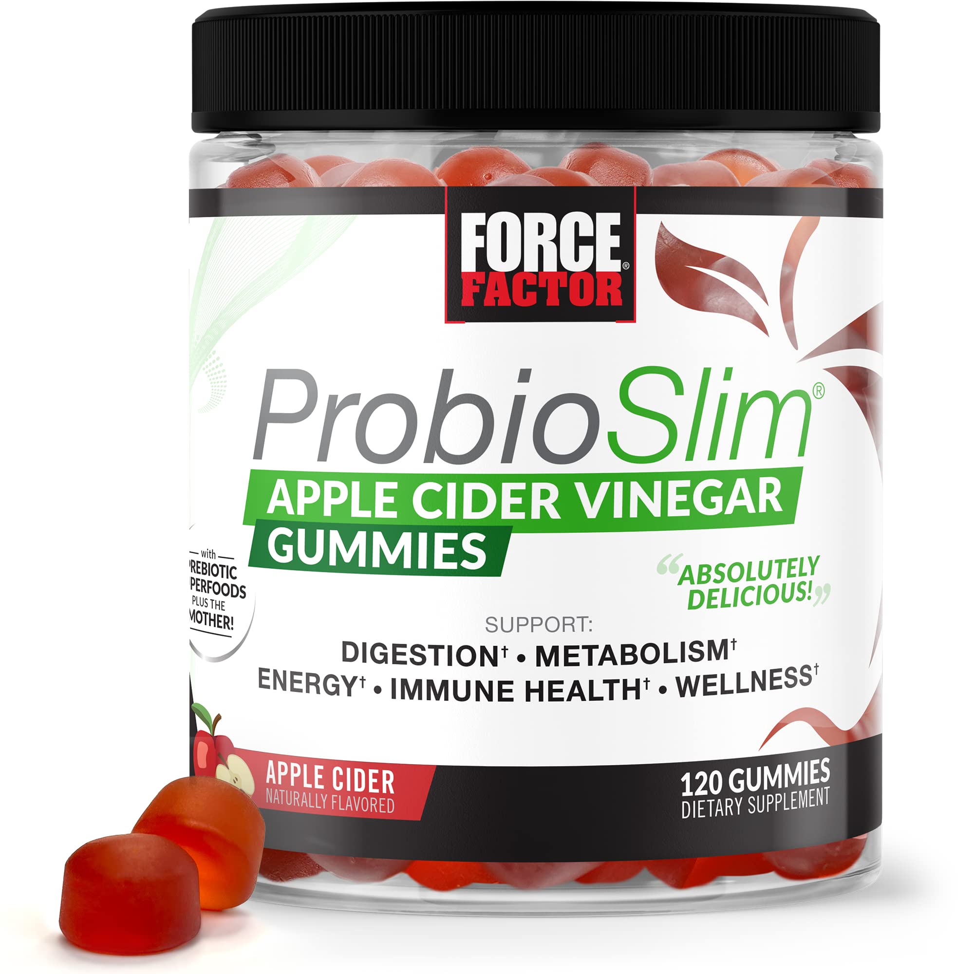 Force Factor ProbioSlim Apple Cider Vinegar Gummies with Organic, LactoSpore Probiotics Force Factor Au supplements