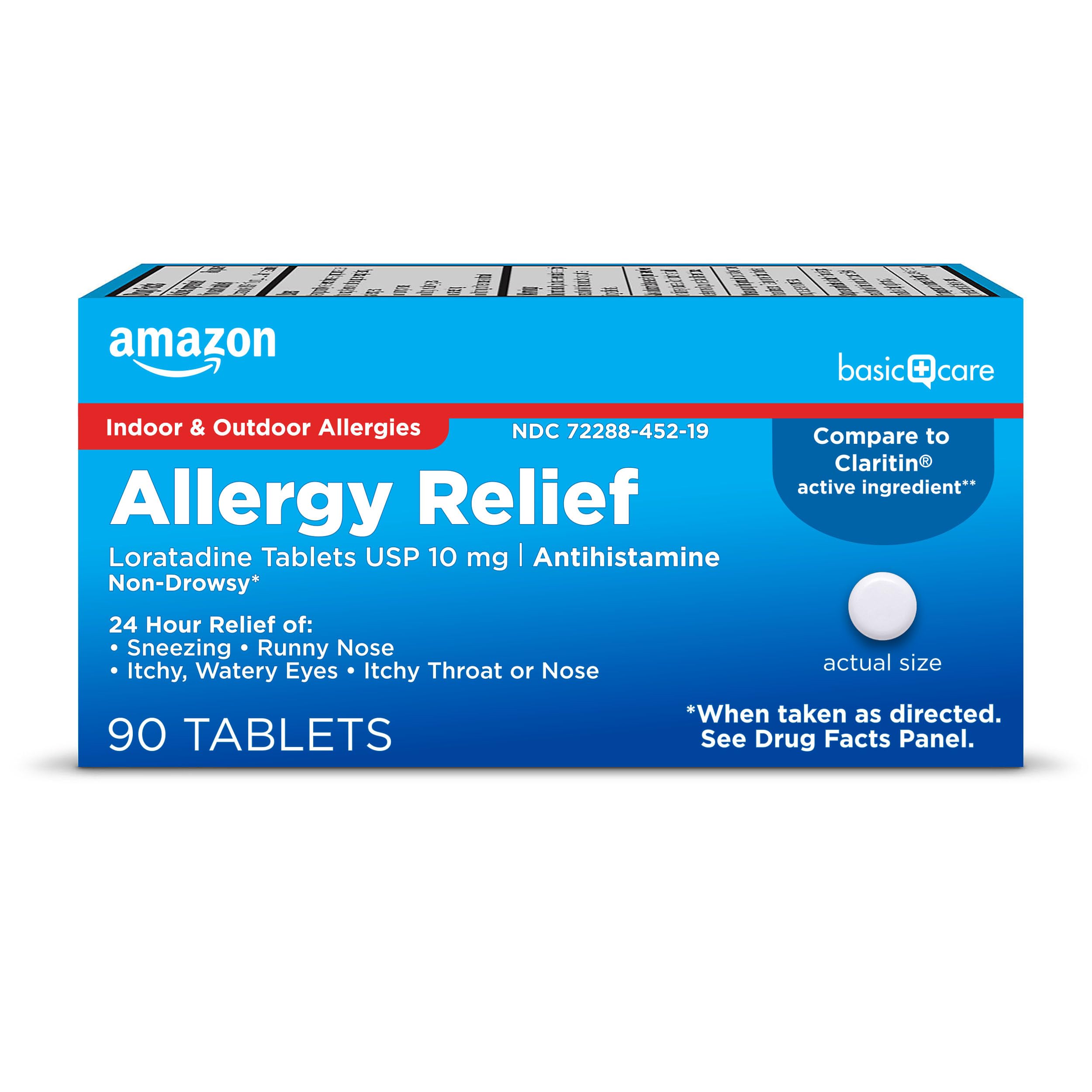 Amazon Basic Care Allergy Relief Loratadine Tablets 10 mg, 90 Count Amazon Basic Care Au supplements