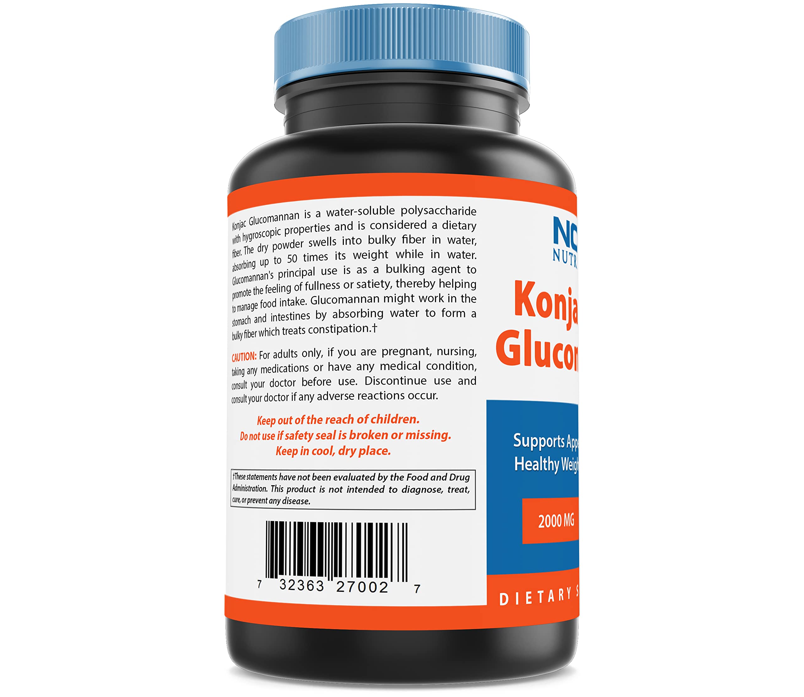 Nova Nutritions 2 Pack Konjac Root Glucomannan Capsules 2000 mg/Serving Veggie Caps Nova Nutritions Au supplements