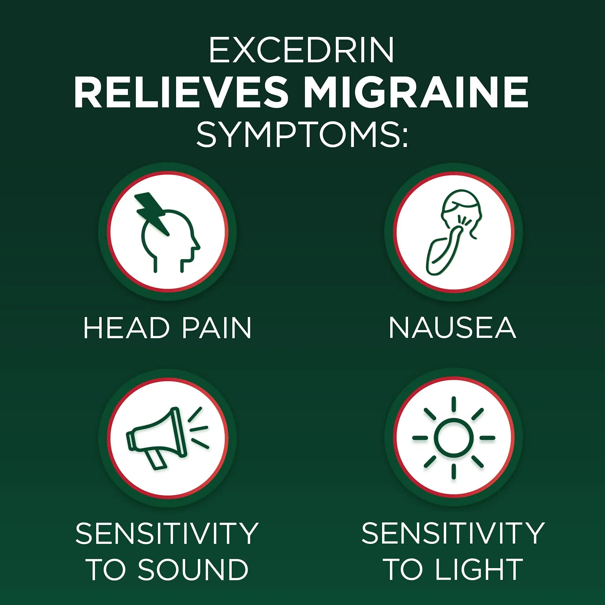 Excedrin Migraine Relief Caplets for Migraine Symptoms, Acetaminophen 250mg, Aspirin 250mg, Caffeine 65mg, Pain Reliever, 100 Count GlaxoSmithKline Au supplements