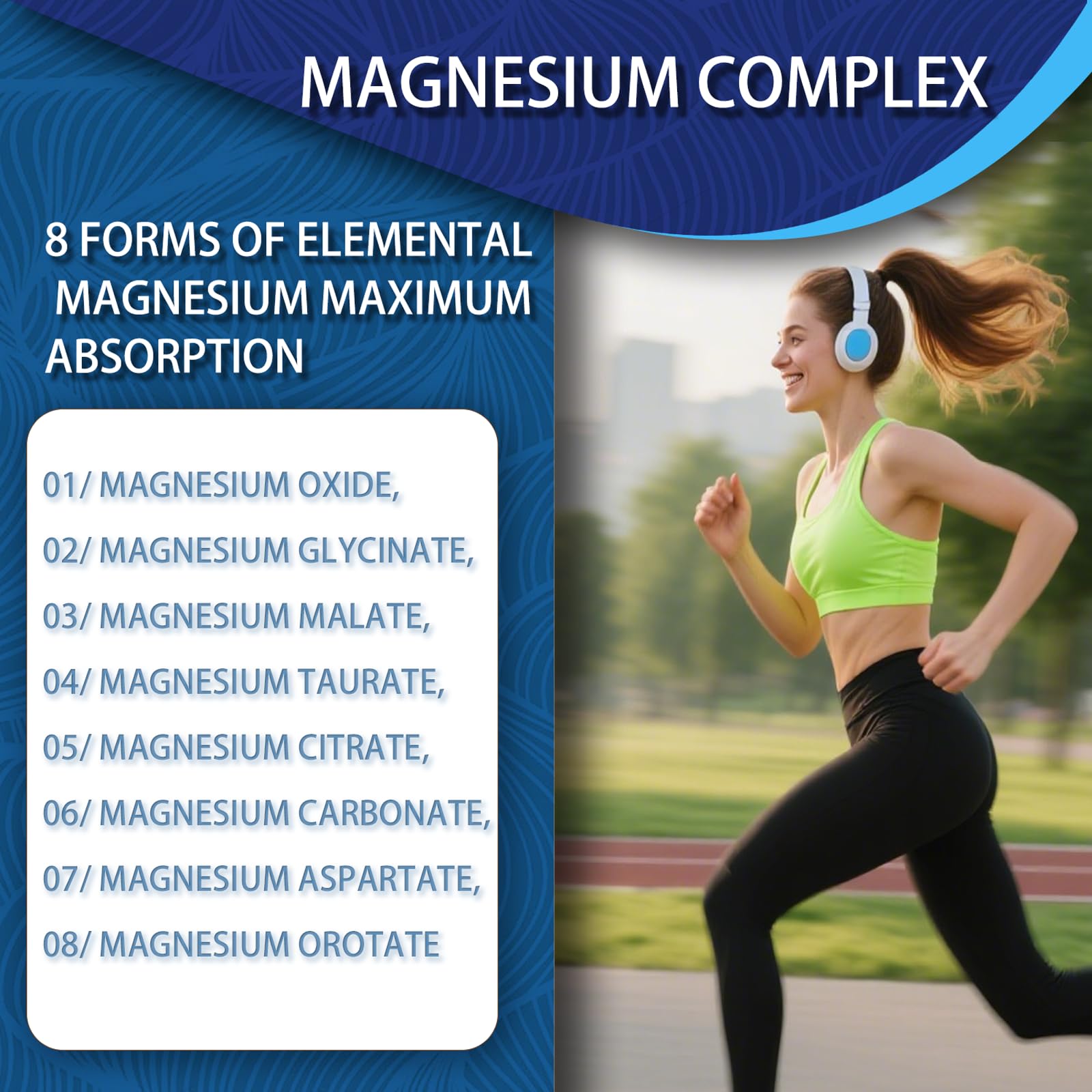 Magnesium Complex 1000mg with 8 Forms – Glycinate, Citrate, Malate, Taurate for Absorption – Supports Bone, Muscle, Energy & Recovery – Vegan, Non-GMO, 90 Capsules (1) alzclipp Au supplements