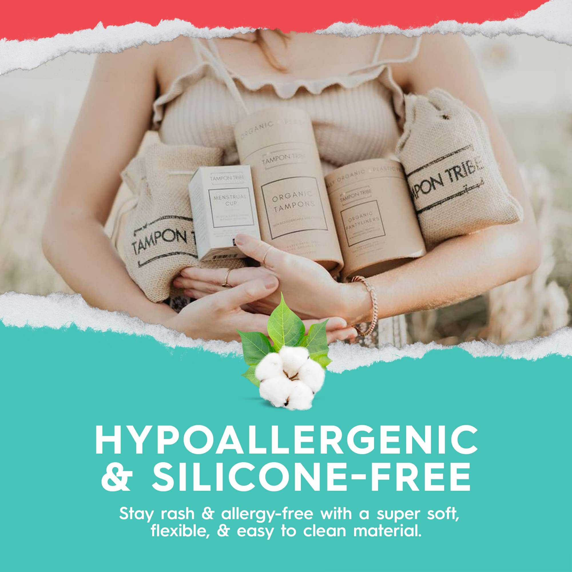 Tampon Tribe - Reusable Menstrual Cup, Easy to Clean TPE-Based Period Essential, Silicone-Free