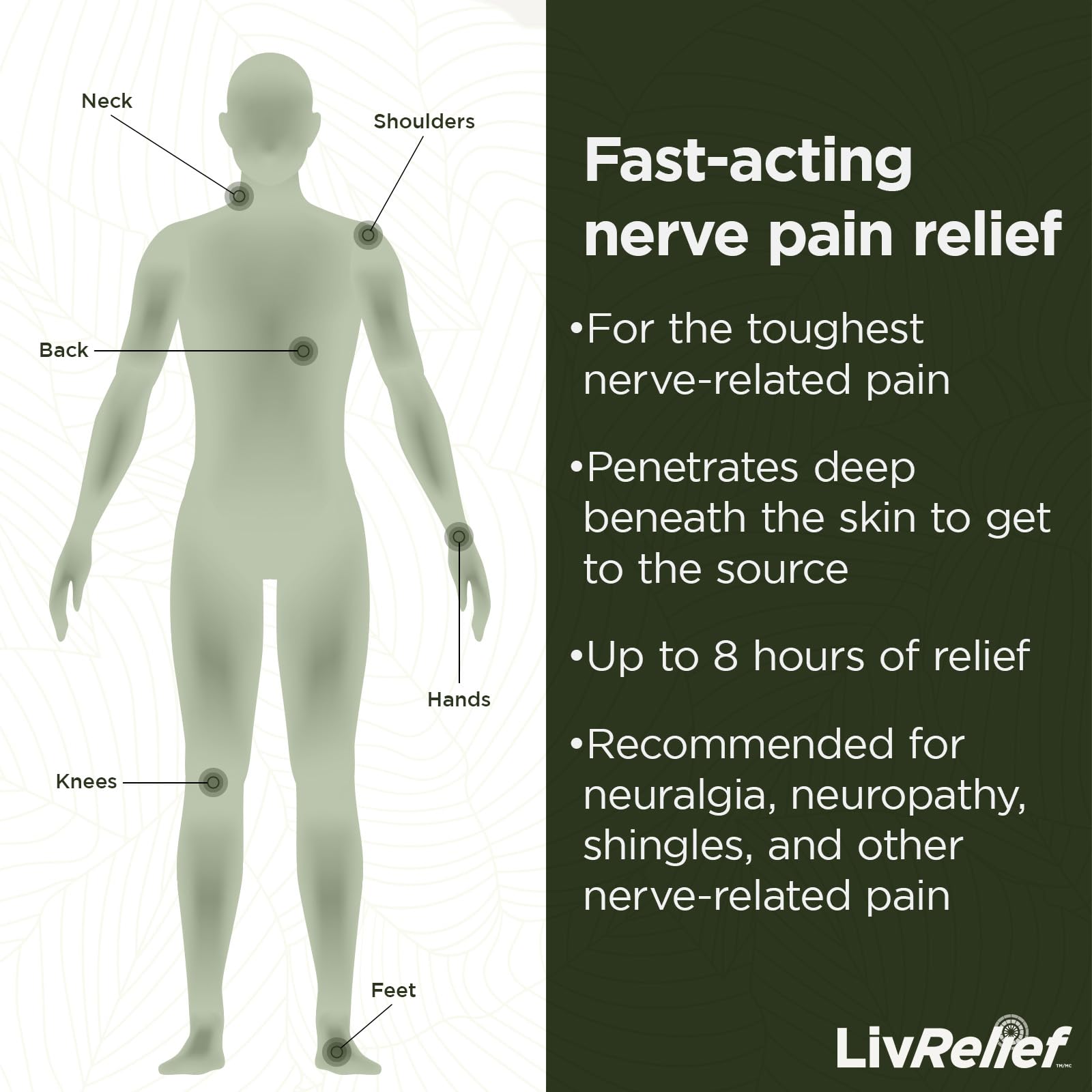 LivRelief Nerve Pain Relief Extra Strength - 50g LivRelief Au supplements
