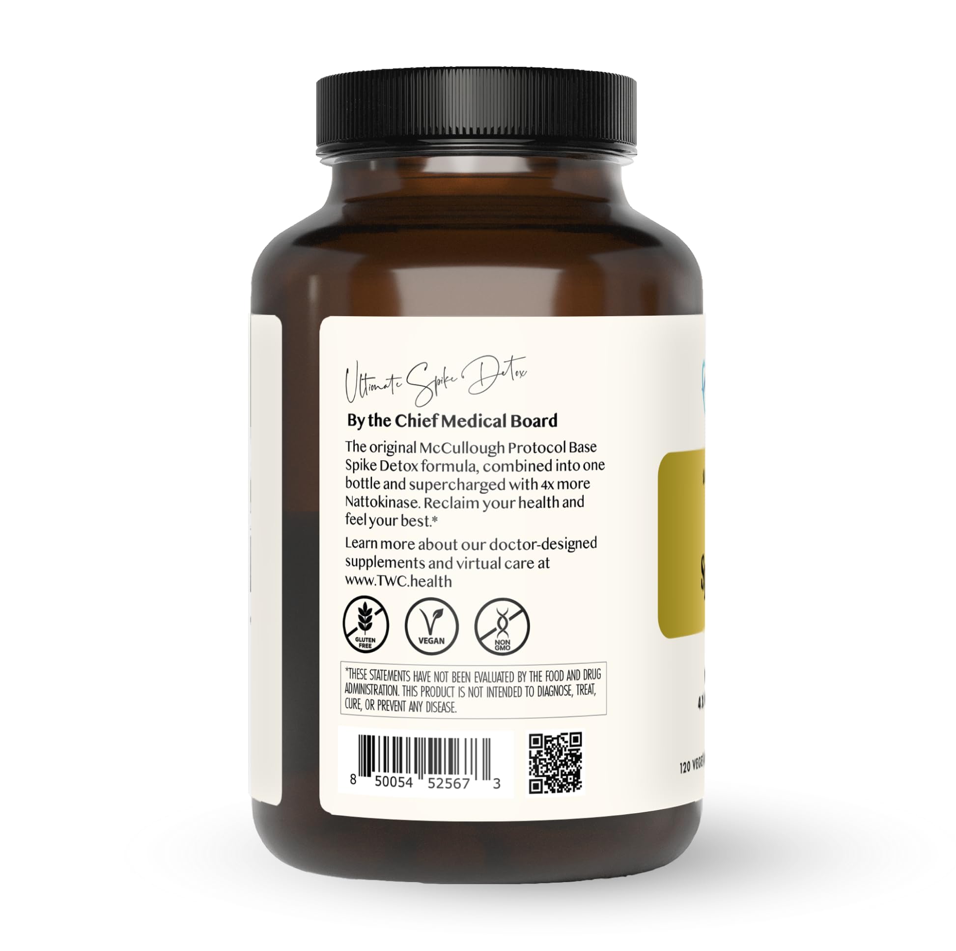 The Wellness Company Ultimate Spike Detox – Dr. McCullough Designed - 3-in-1 Nattokinase, Turmeric, & Bromelain Extra Strength | 120ct (1 Month Supply) The Wellness Company Au supplements