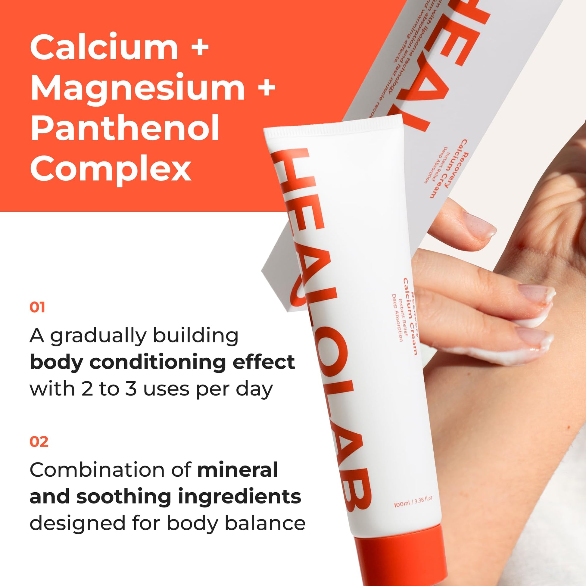 HEALOBEAM Relaxing Calcium Cream Fast Muscle & Joint Relief for Shoulder, Elbow, and Back – MSM, Magnesium Complex – Warm Sensation HEALOBEAM Au supplements
