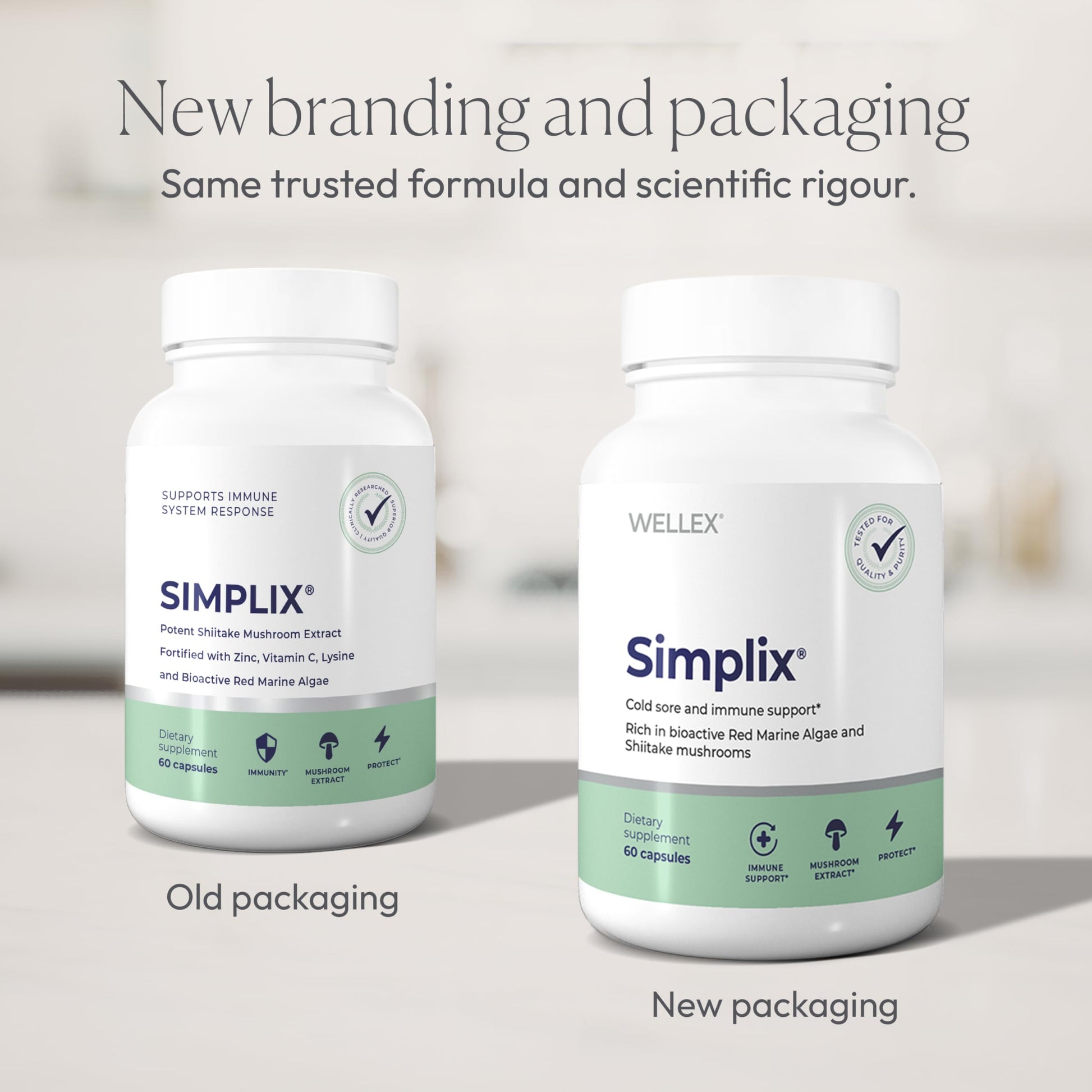Simplix | Natural Supplement to Strengthen The Immune System | Respond to Outbreaks | Source of Highly Researched Mushroom & Seaweed Polysaccharides 60 Veggie Capsules (1 Pack) Papillex Au supplements